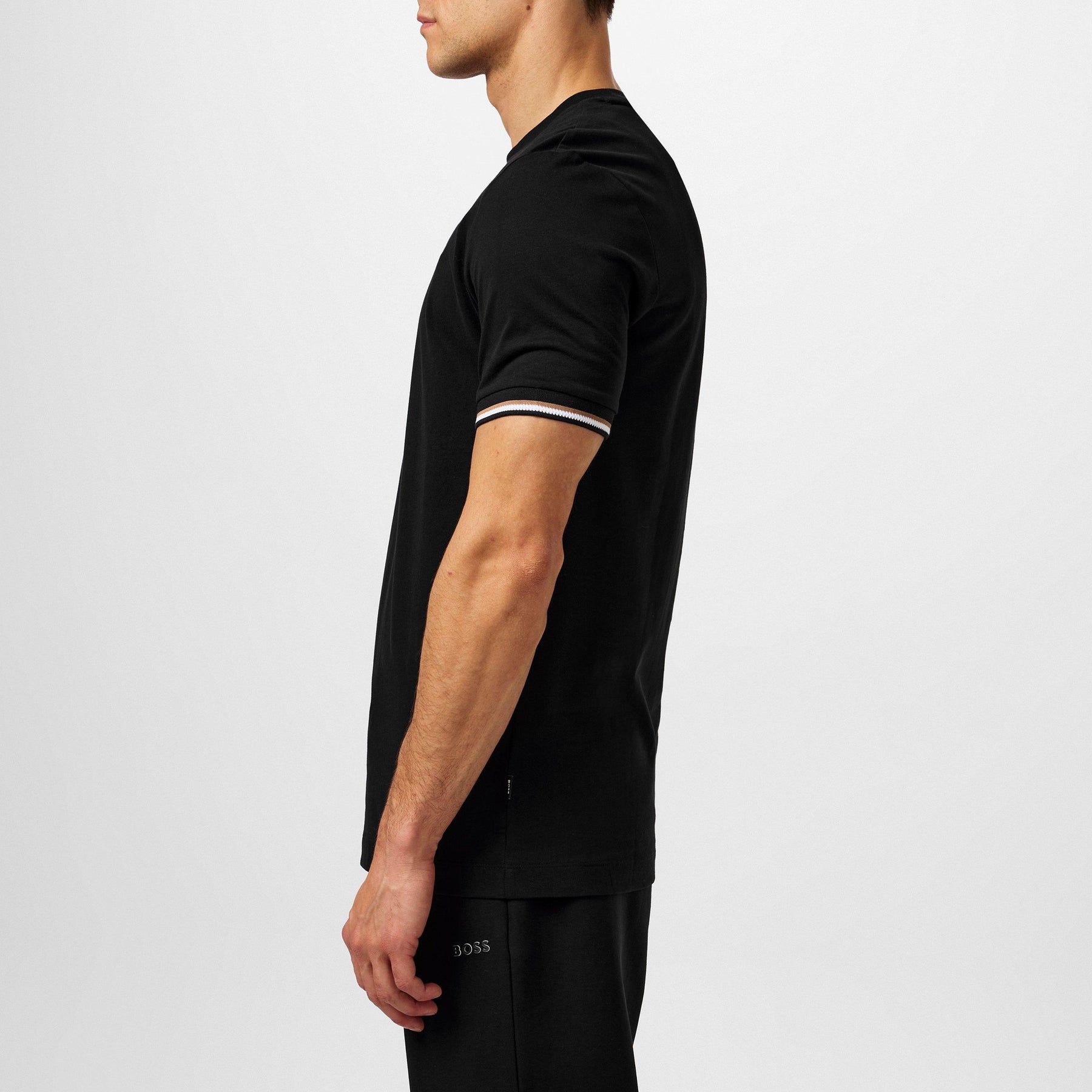 Men's Regular Fit Striped-Trim T-Shirt