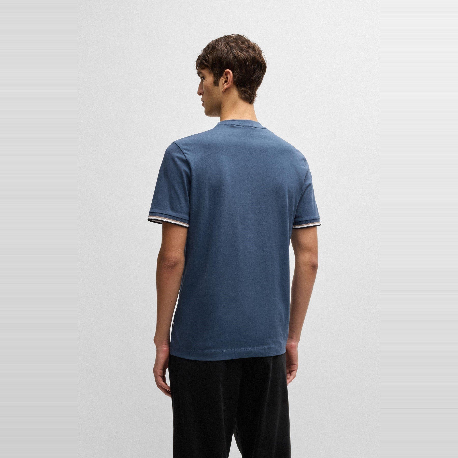 Men's Regular Fit Striped-Trim T-Shirt