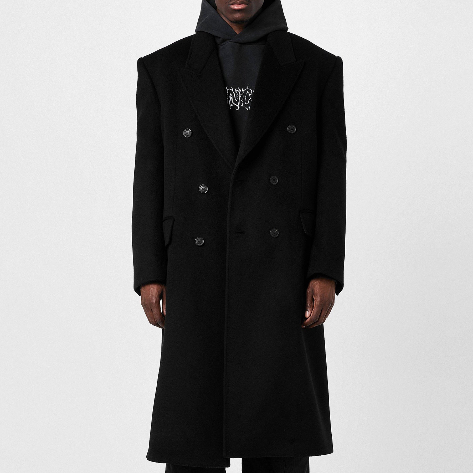 Double Breasted Cotton Overcoat