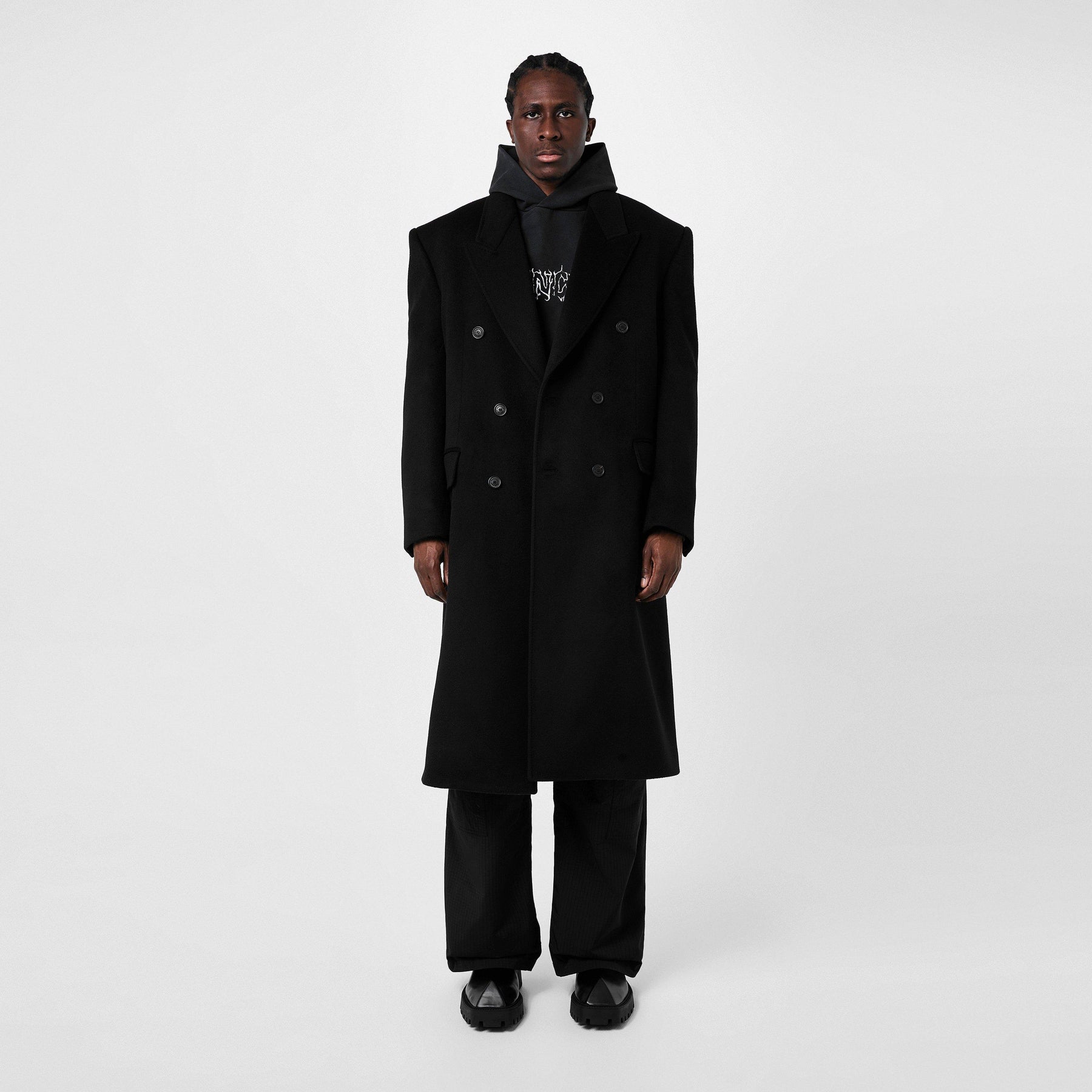 Double Breasted Cotton Overcoat