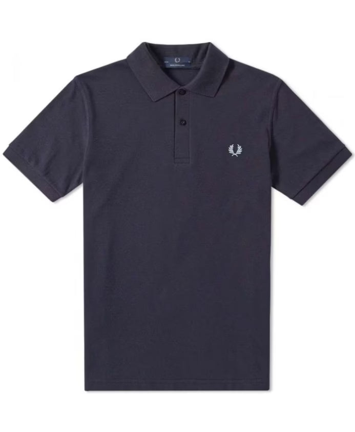 Fred Perry Original Plain Polo Navy Ice
