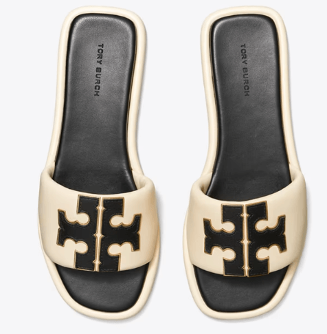 Tory Burch DOUBLE T SPORT SLIDE - Shoe size (US Sizing): 5 Slides | Shop From The Mirage