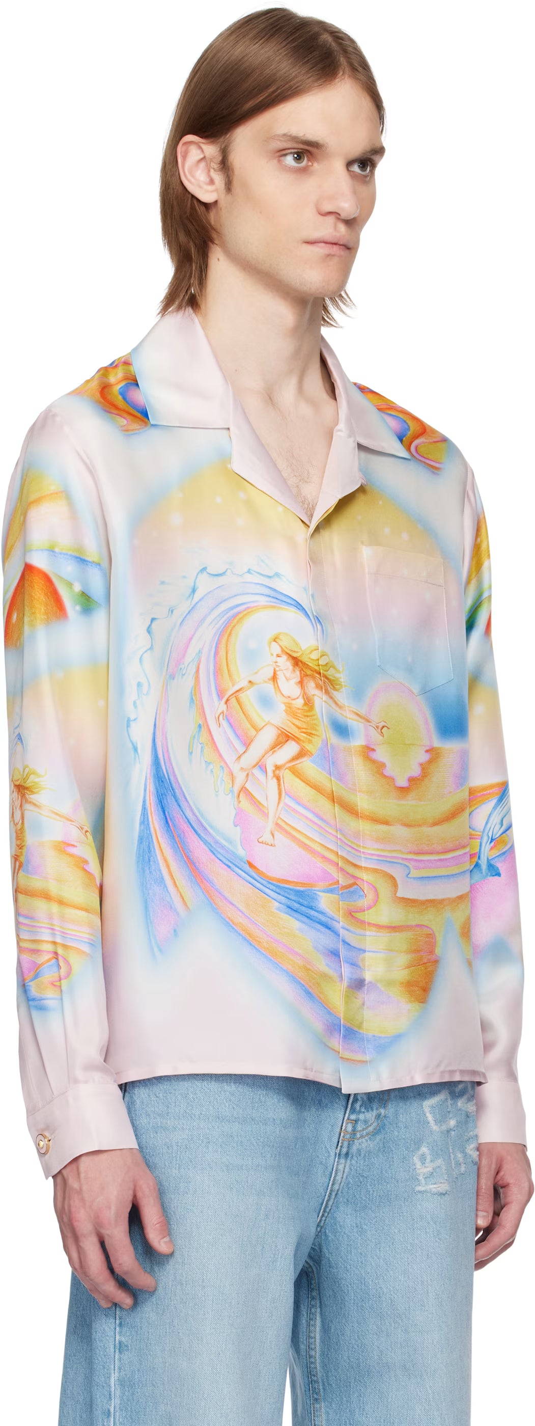 Multicolor Psychedelic Nirvana Silk Shirt