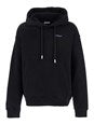 Off-white 'Barber Arrow Skate' Black Hoodie with Logo Lettering on the Front and Maxi Logo Print on the Rear in Cotton Man