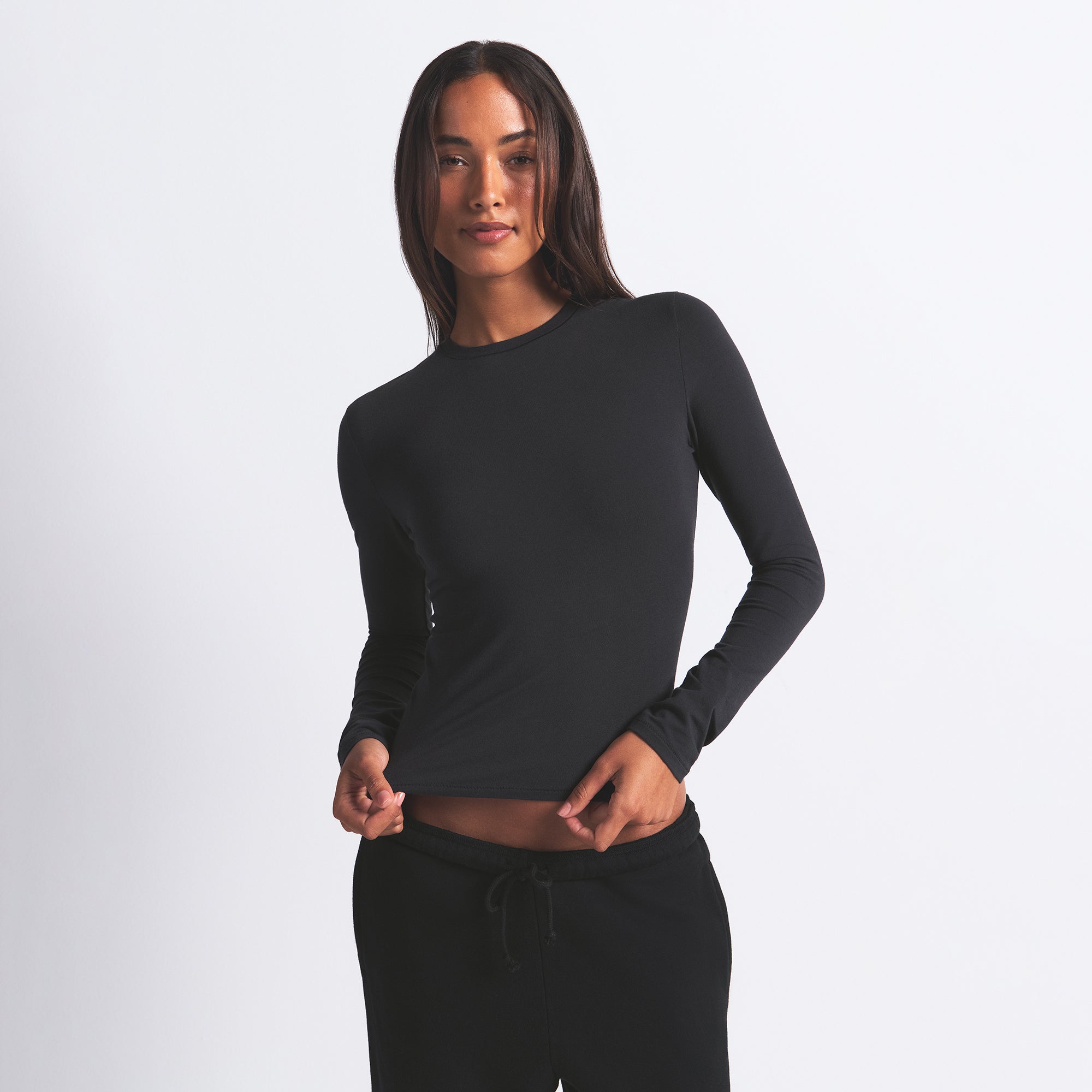 Cotton Jersey Long Sleeve T-shirt