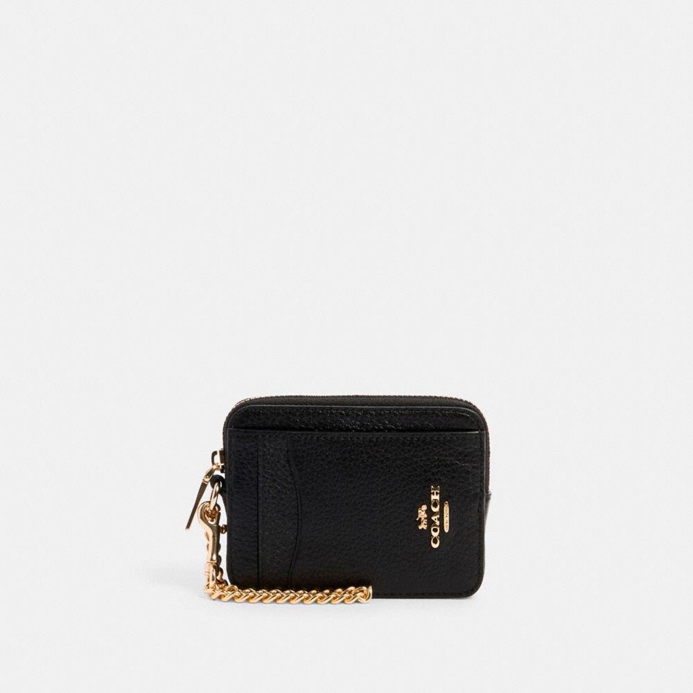 Zip Card Case In Signature Denim