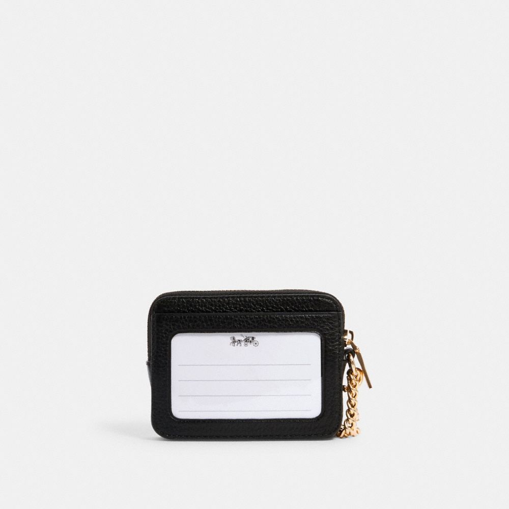 Zip Card Case In Signature Denim
