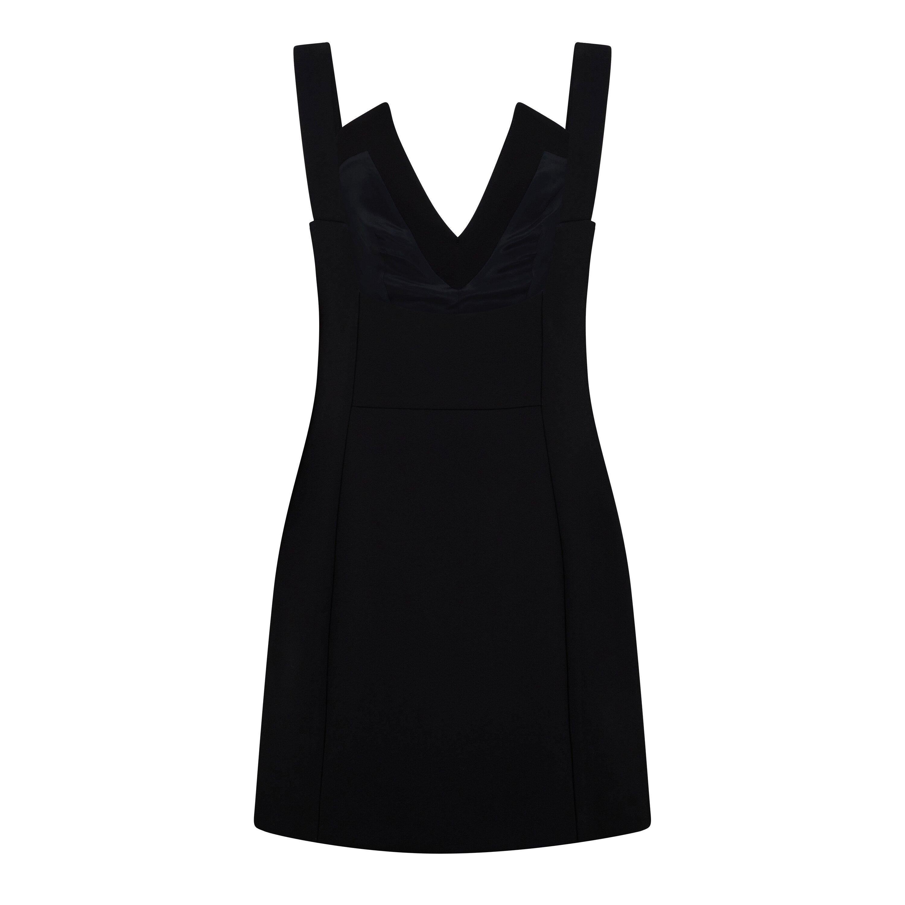 V-Collar Mini Dress