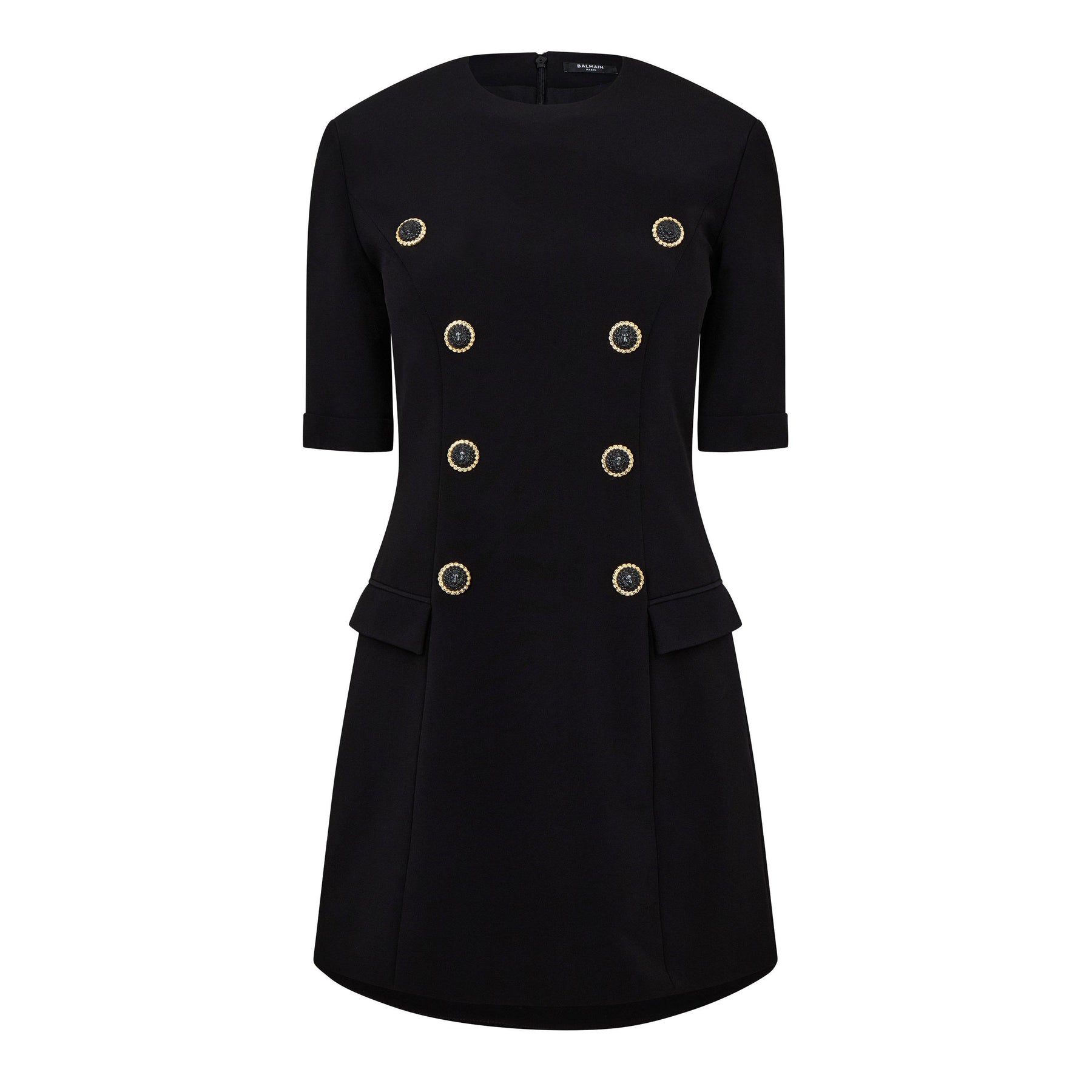 Buttoned Crepe Dress