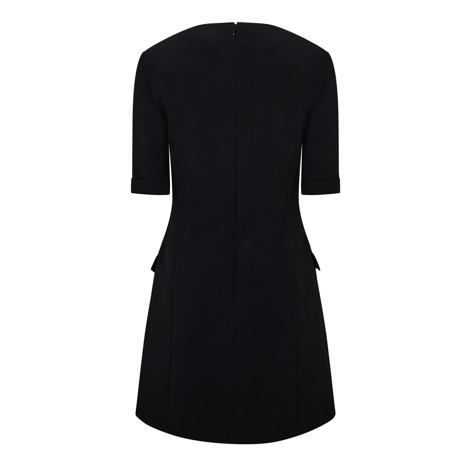 Buttoned Crepe Dress