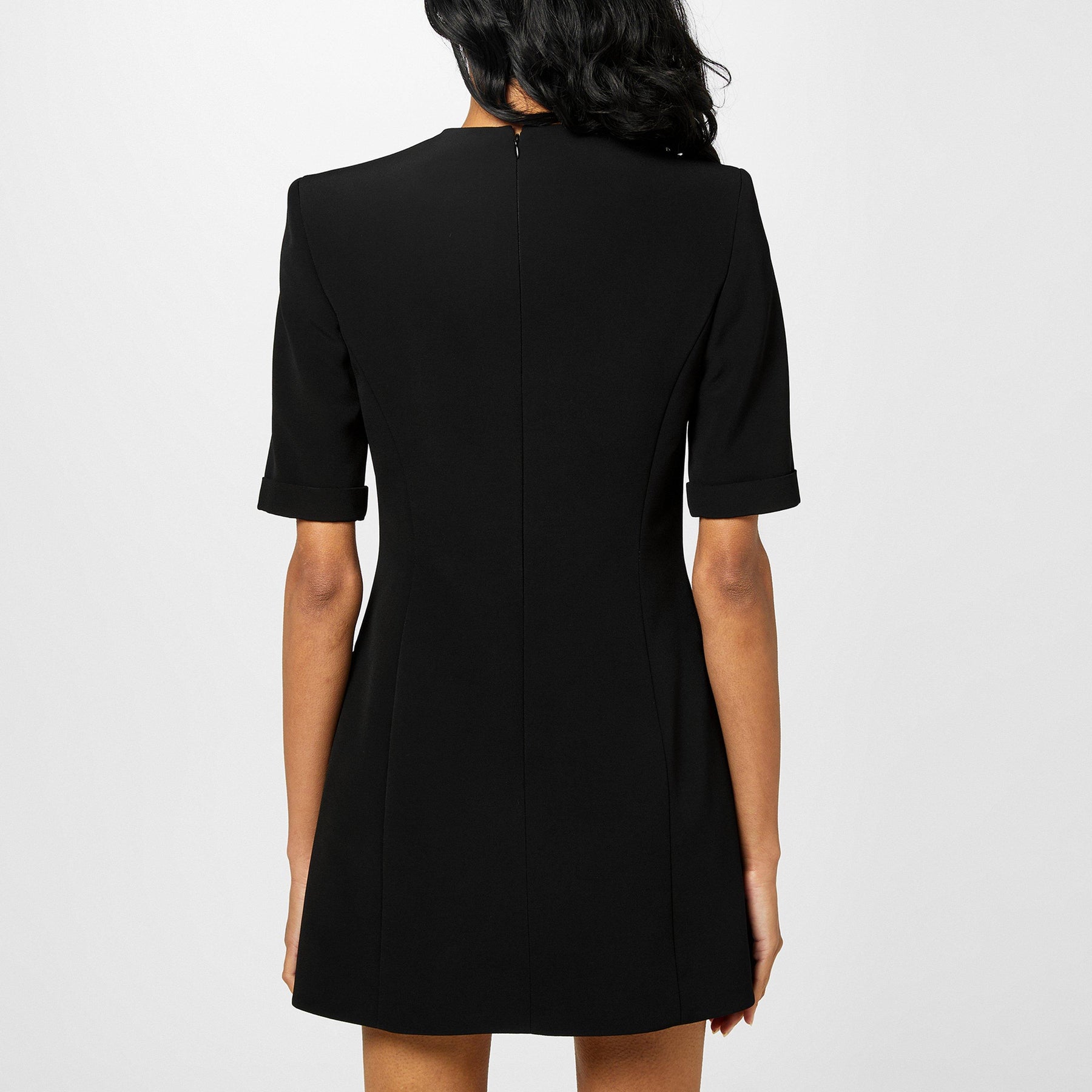 Buttoned Crepe Dress