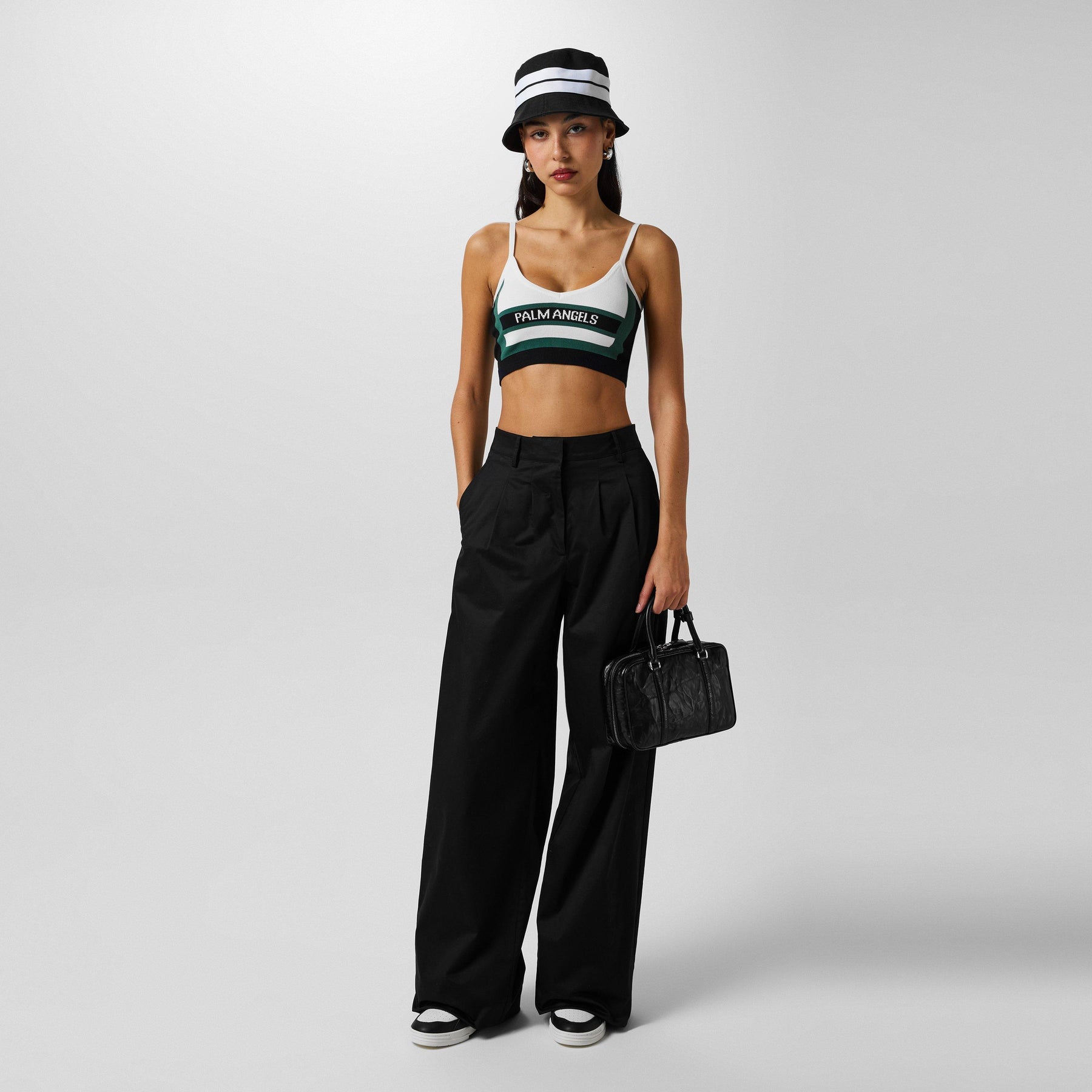 Race Crop Knit Top