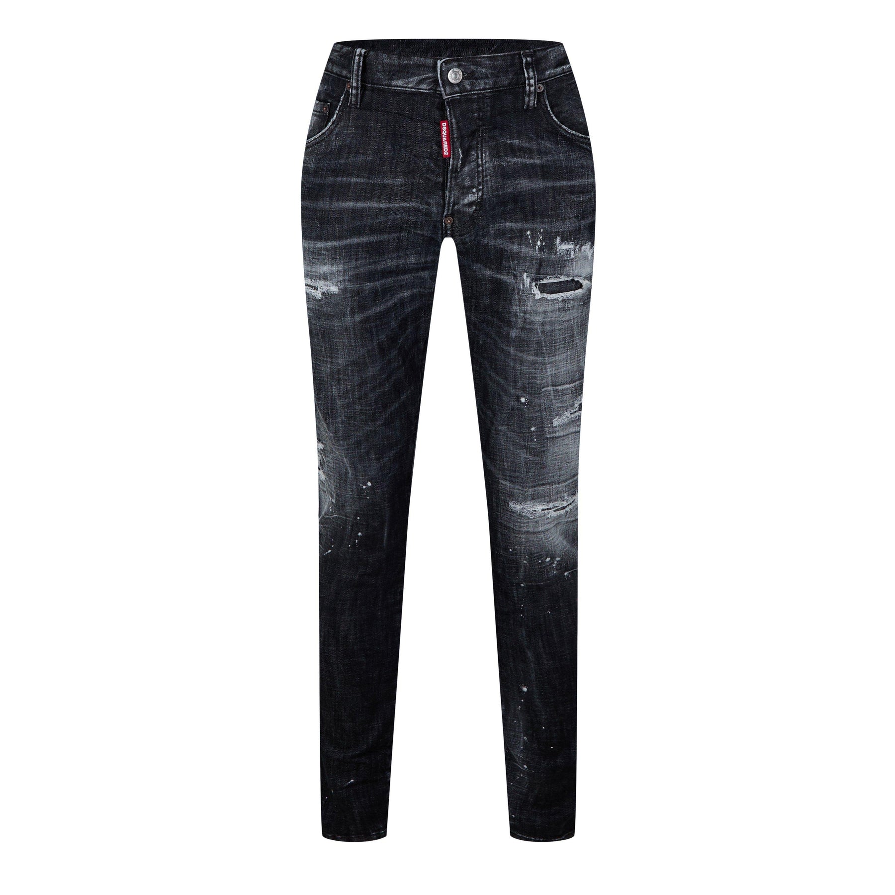 Distressed Paint Splatter Jeans