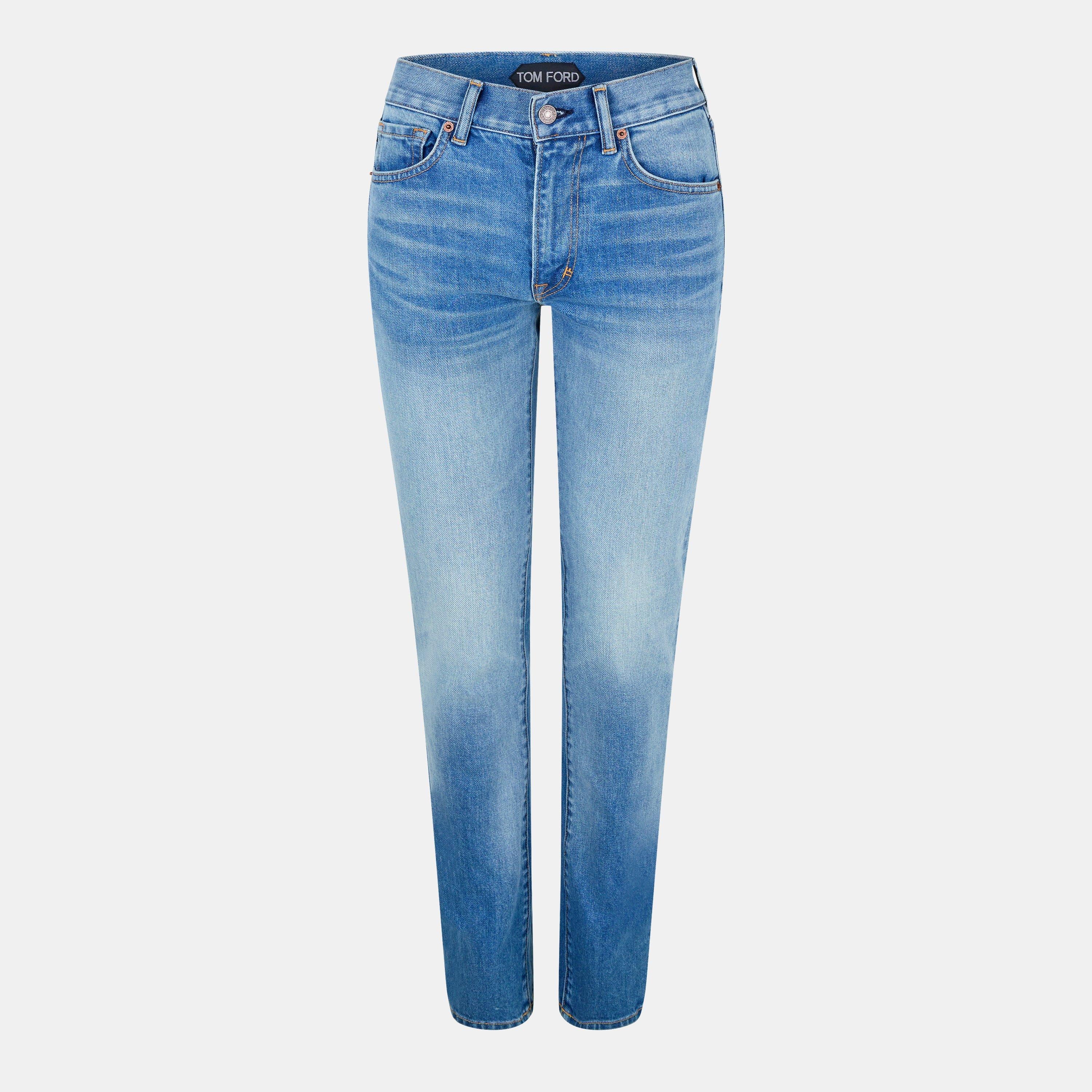 Summer Stone Washed Denim Straight Pants
