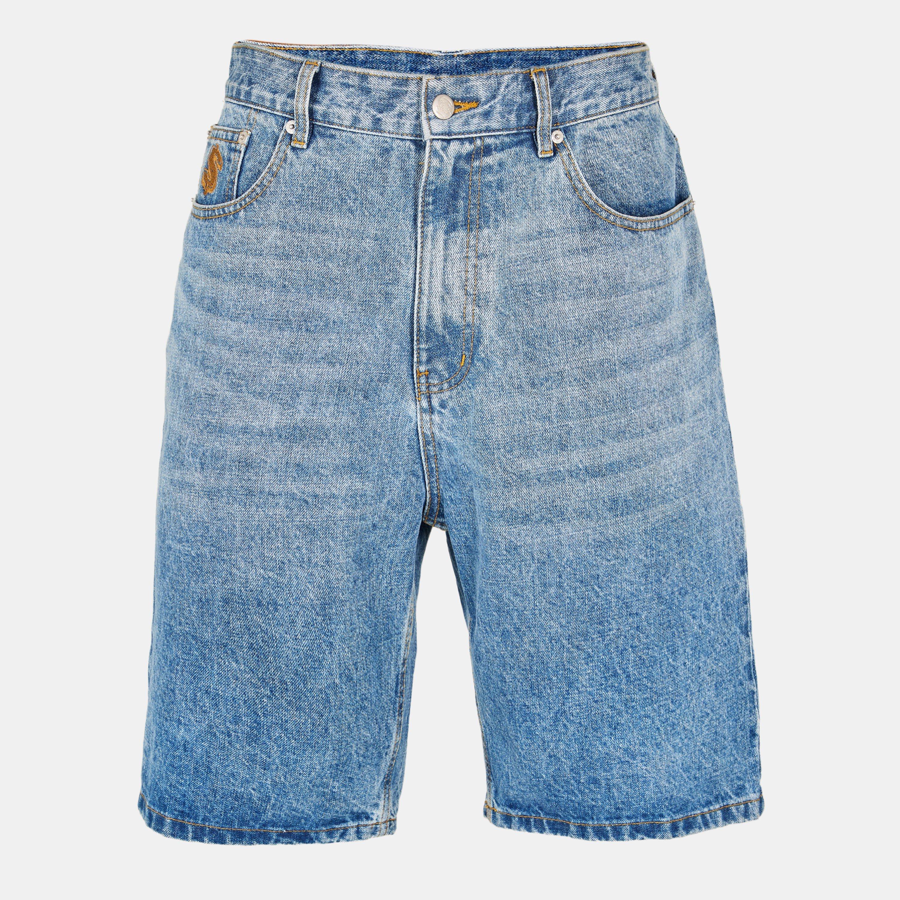 Knee Length Astro Denim Shorts