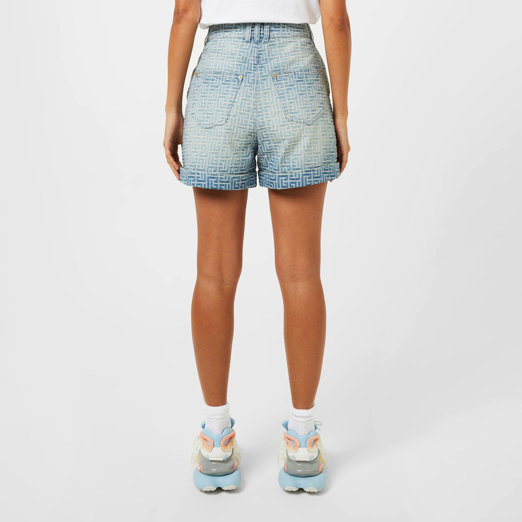 Monogram Denim Shorts