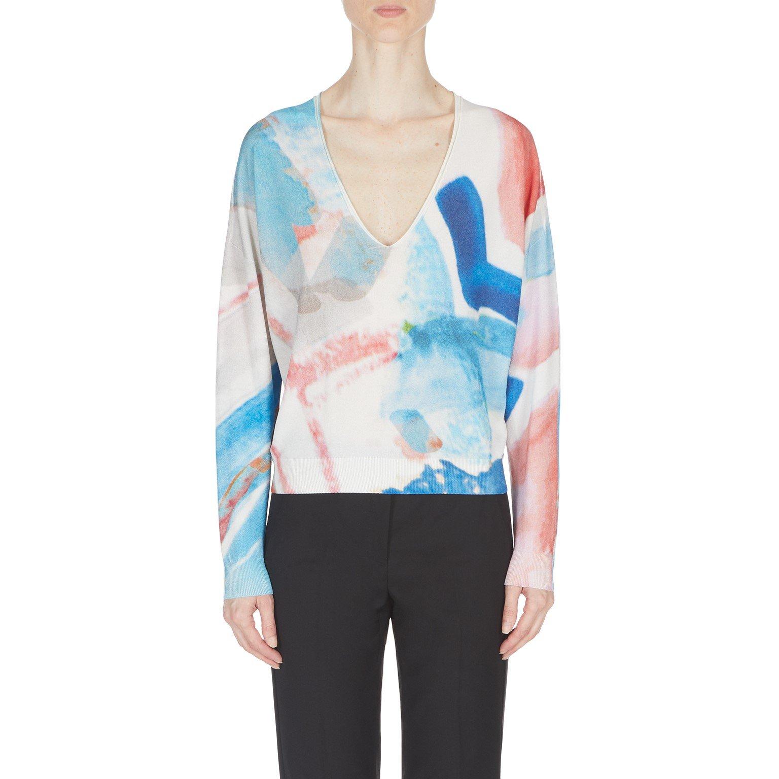 Abstract V-Neck T-Shirt