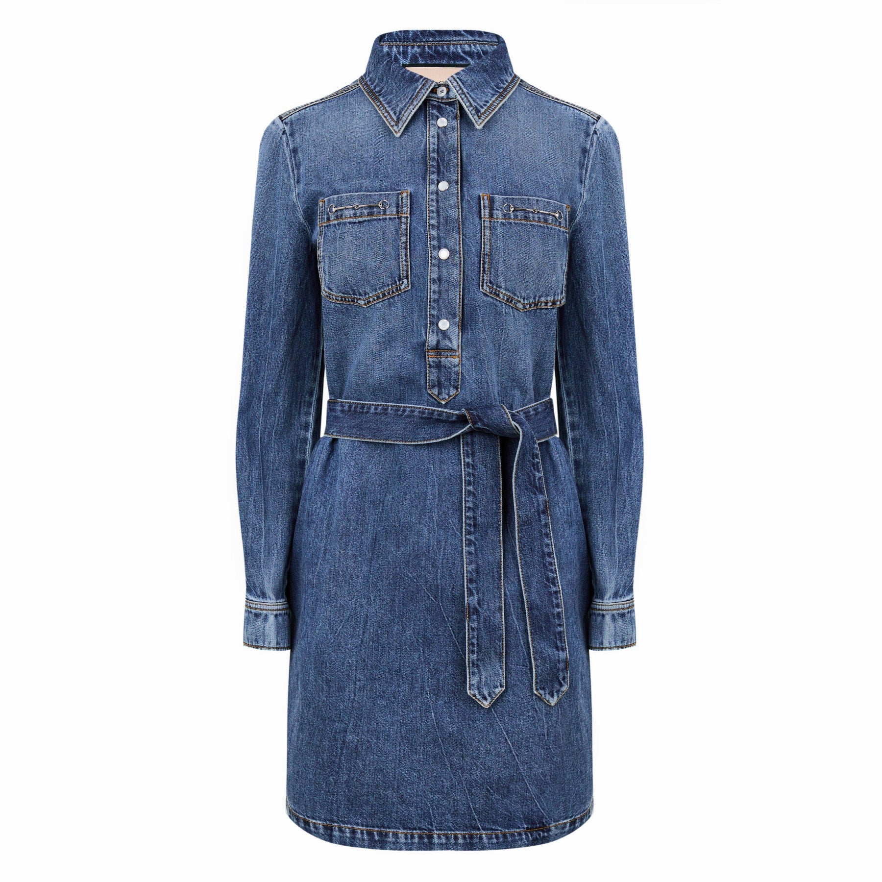 Organic Denim Horsebit Dress