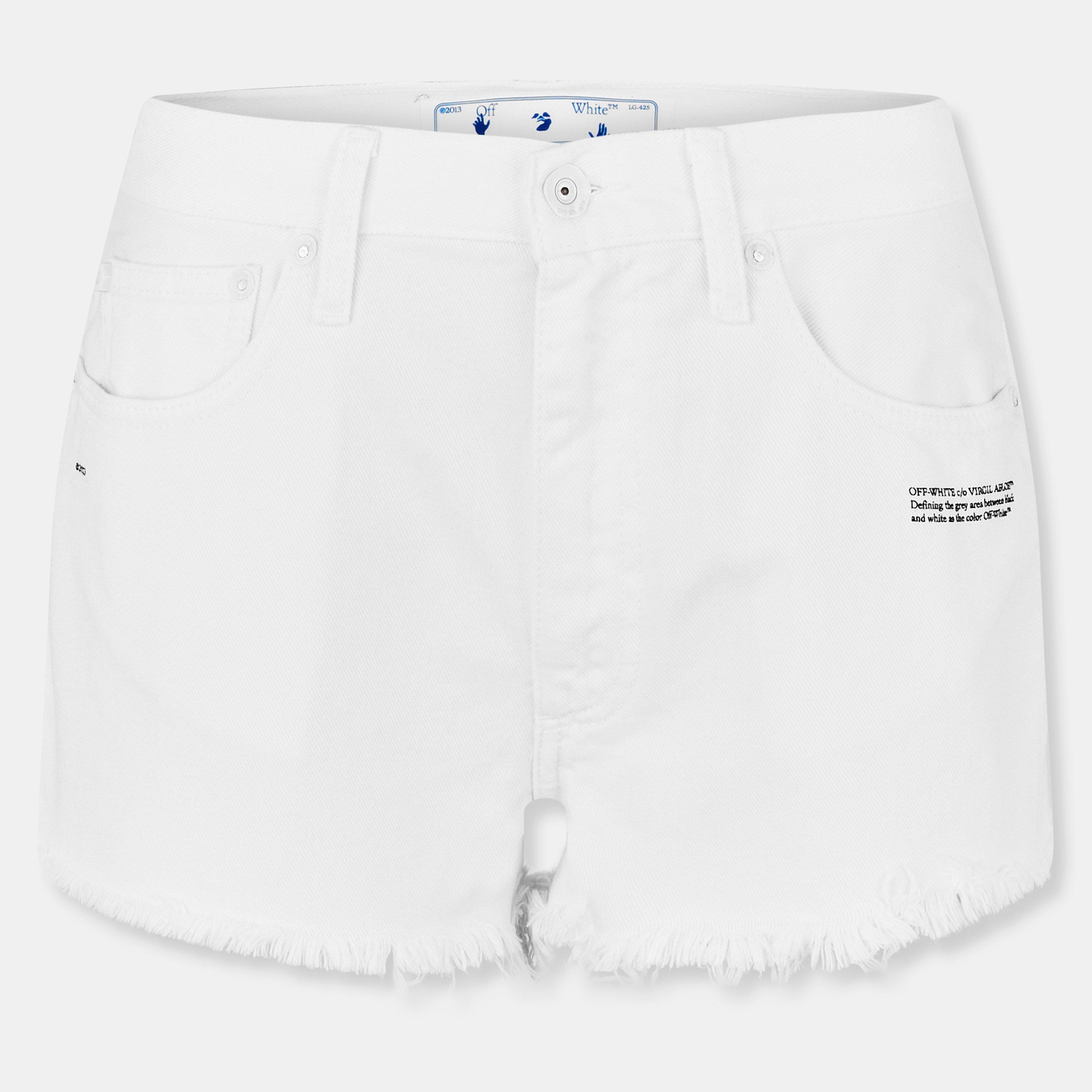 Contrast Stitching Denim Shorts