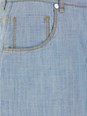 Fendi Blue Jeans with Belt Loops and Logo Patch on the Rear in Denim Man