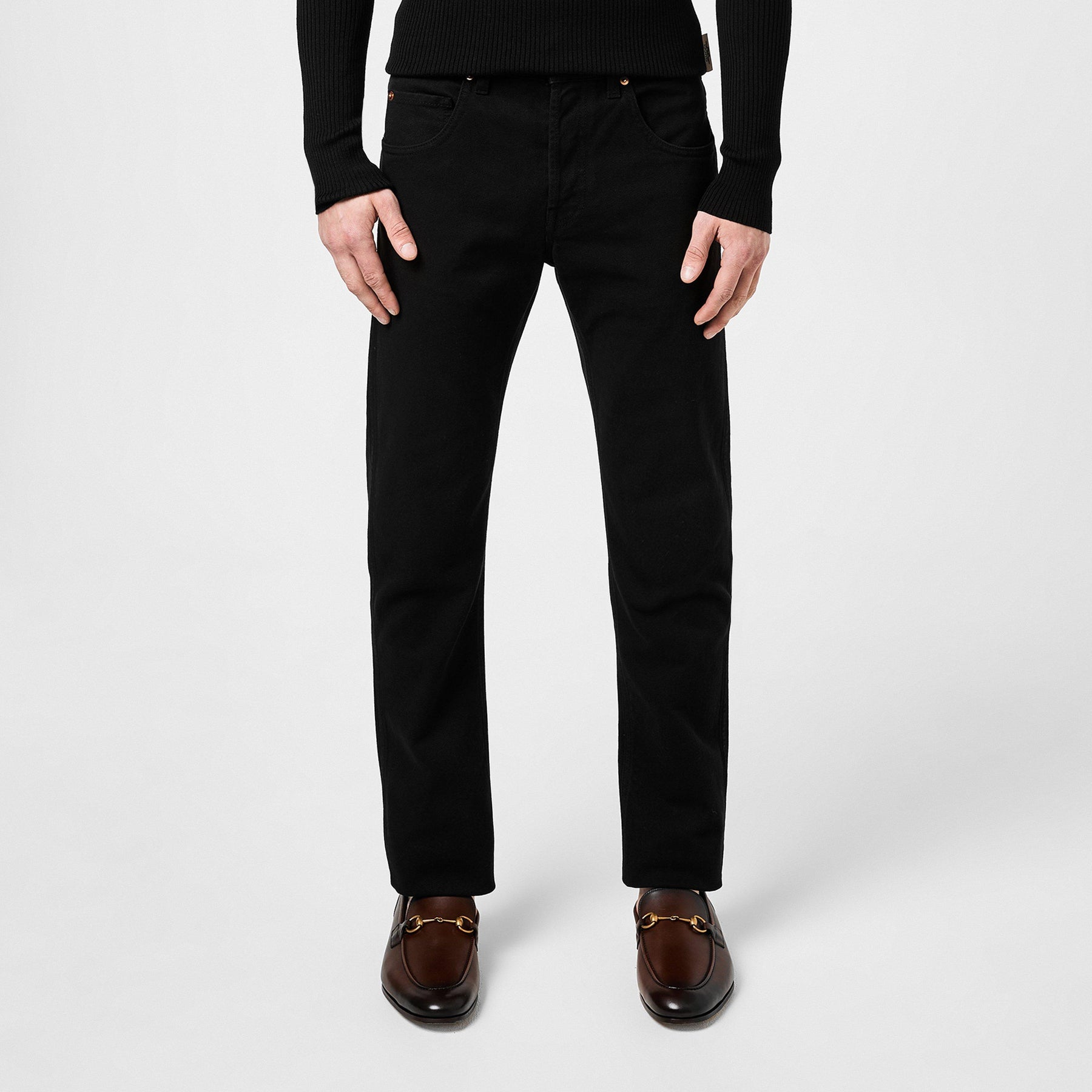 Horsebit Straight Jeans