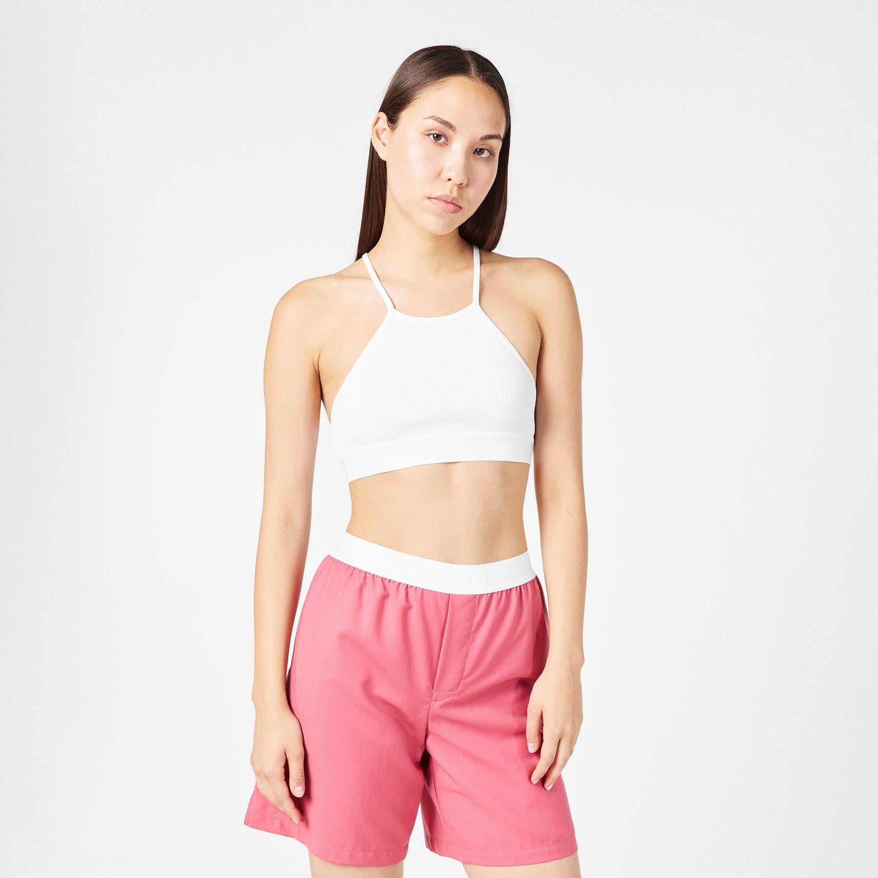 Nylon Ribbed Tank Top