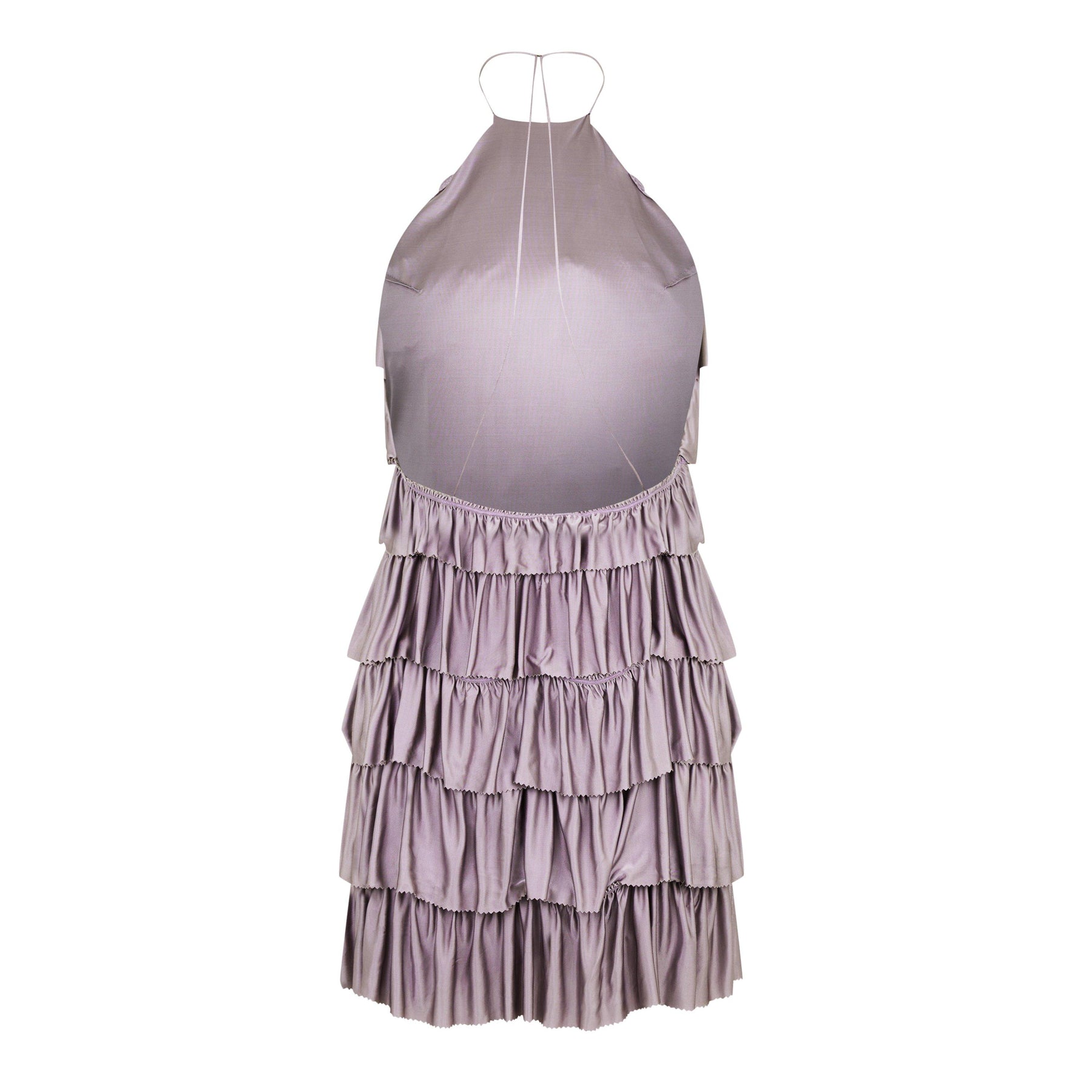 Ruffled Halter Mini Dress