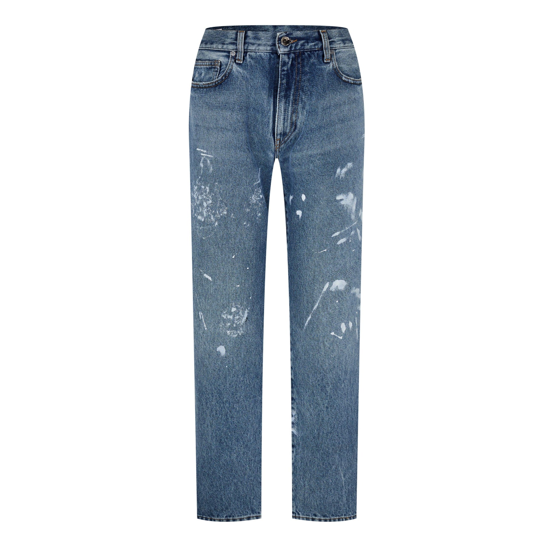 Distressed Diag Jeans