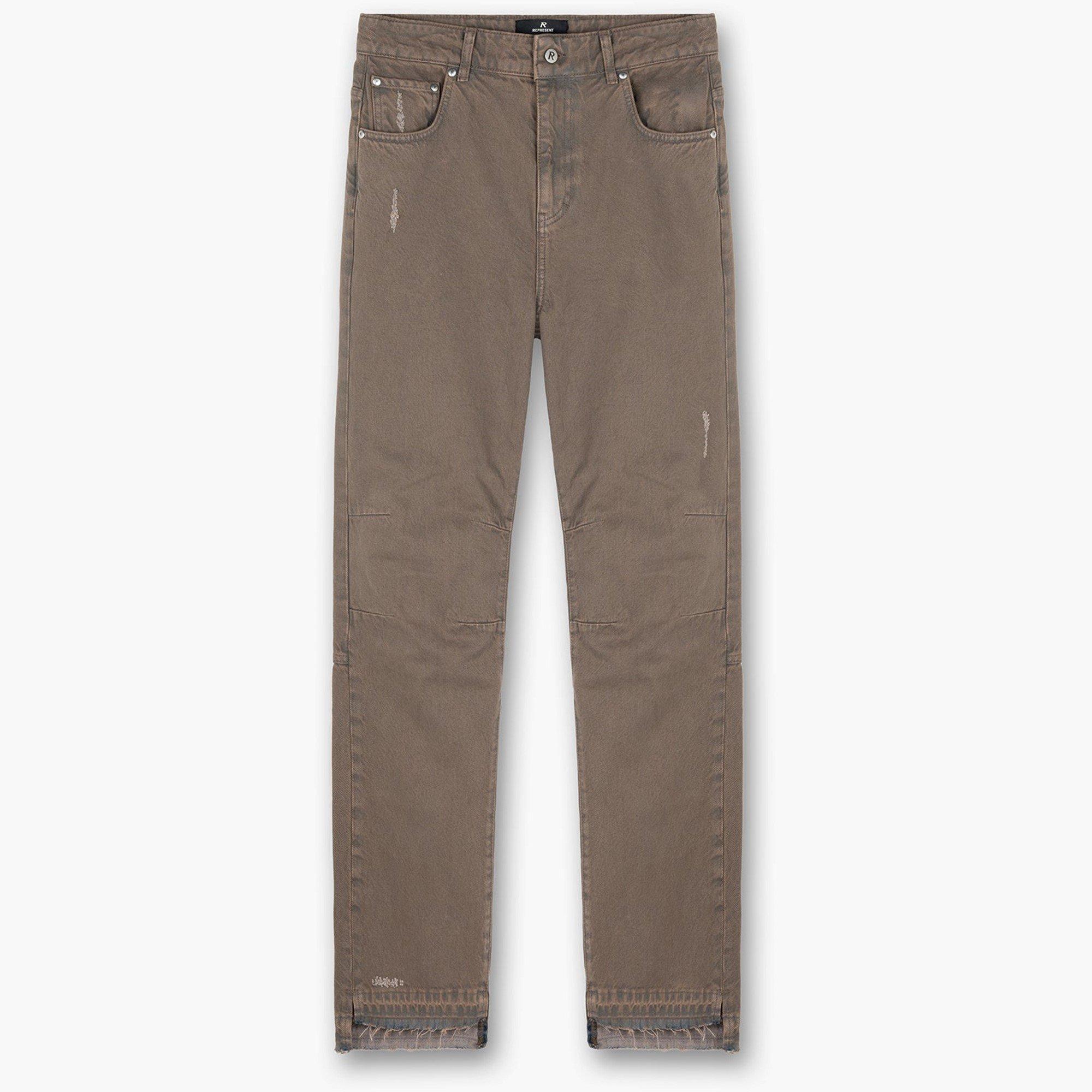 Hem Denim Straight Leg Jeans