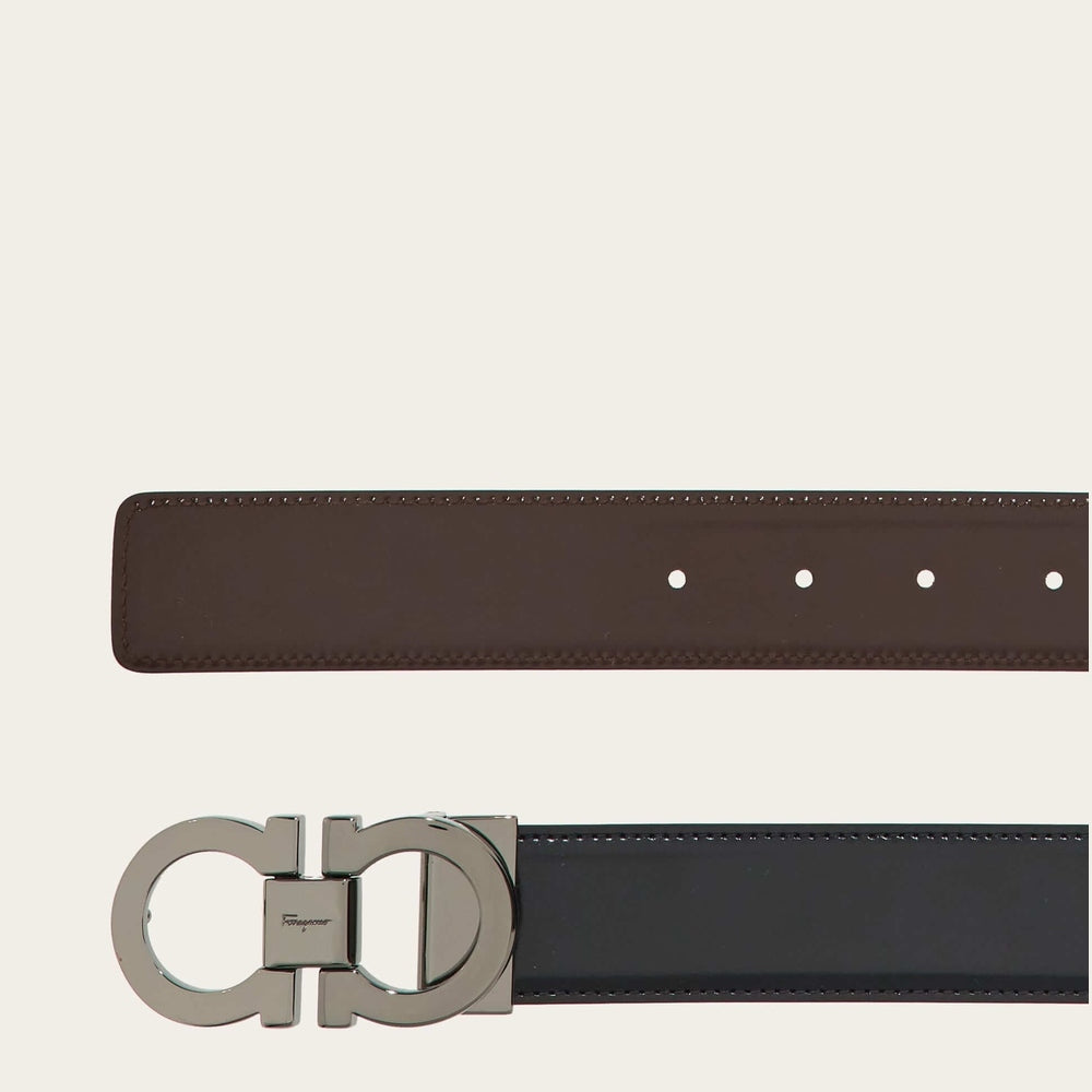 Ferragamo Reversible and adjustable Gancini belt - Belts | Shop From The Mirage