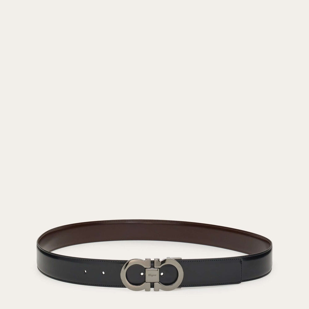 Ferragamo Reversible and adjustable Gancini belt - Belts | Shop From The Mirage