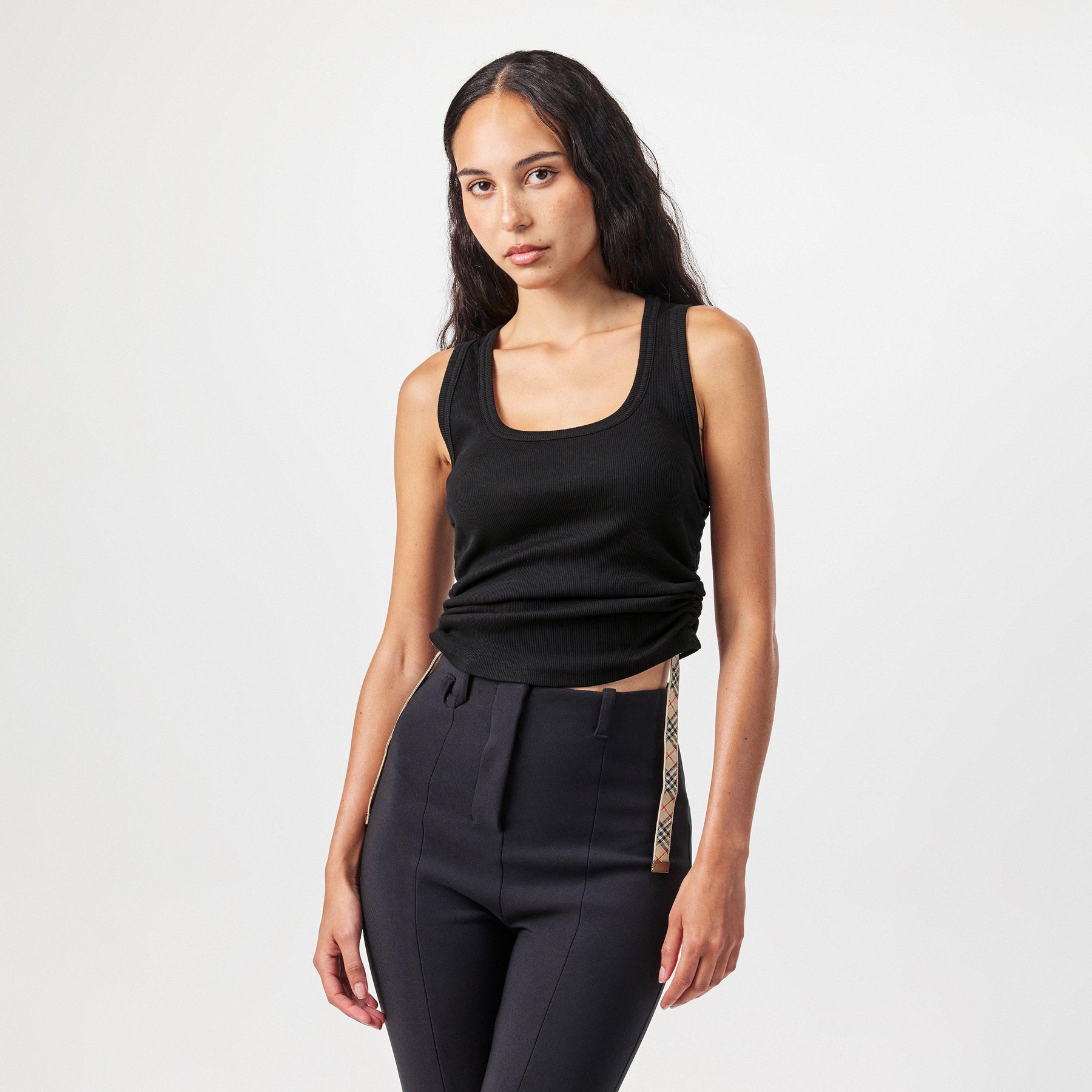 Ruched Buckle Tank Top