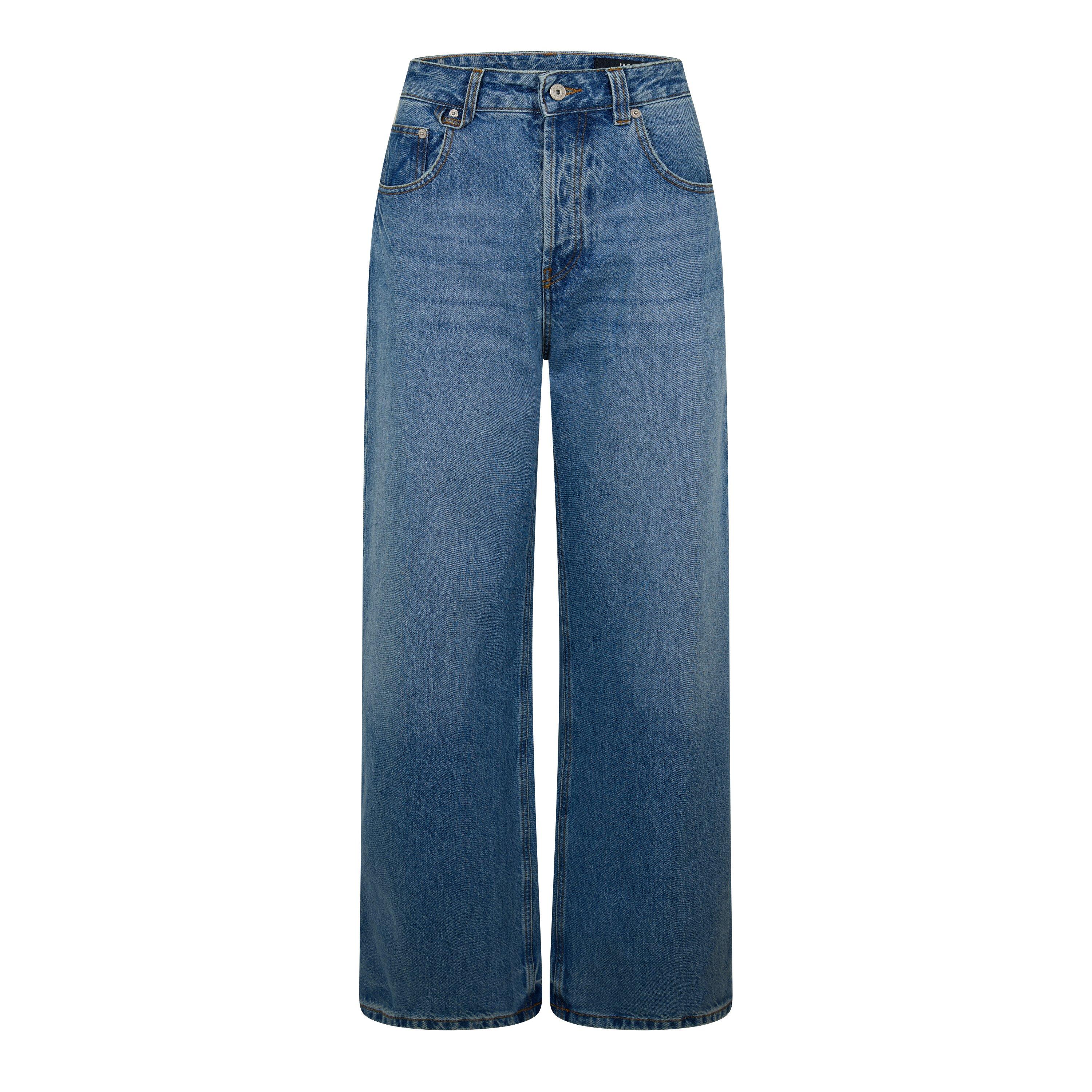 Jacquard Straight Leg Jeans