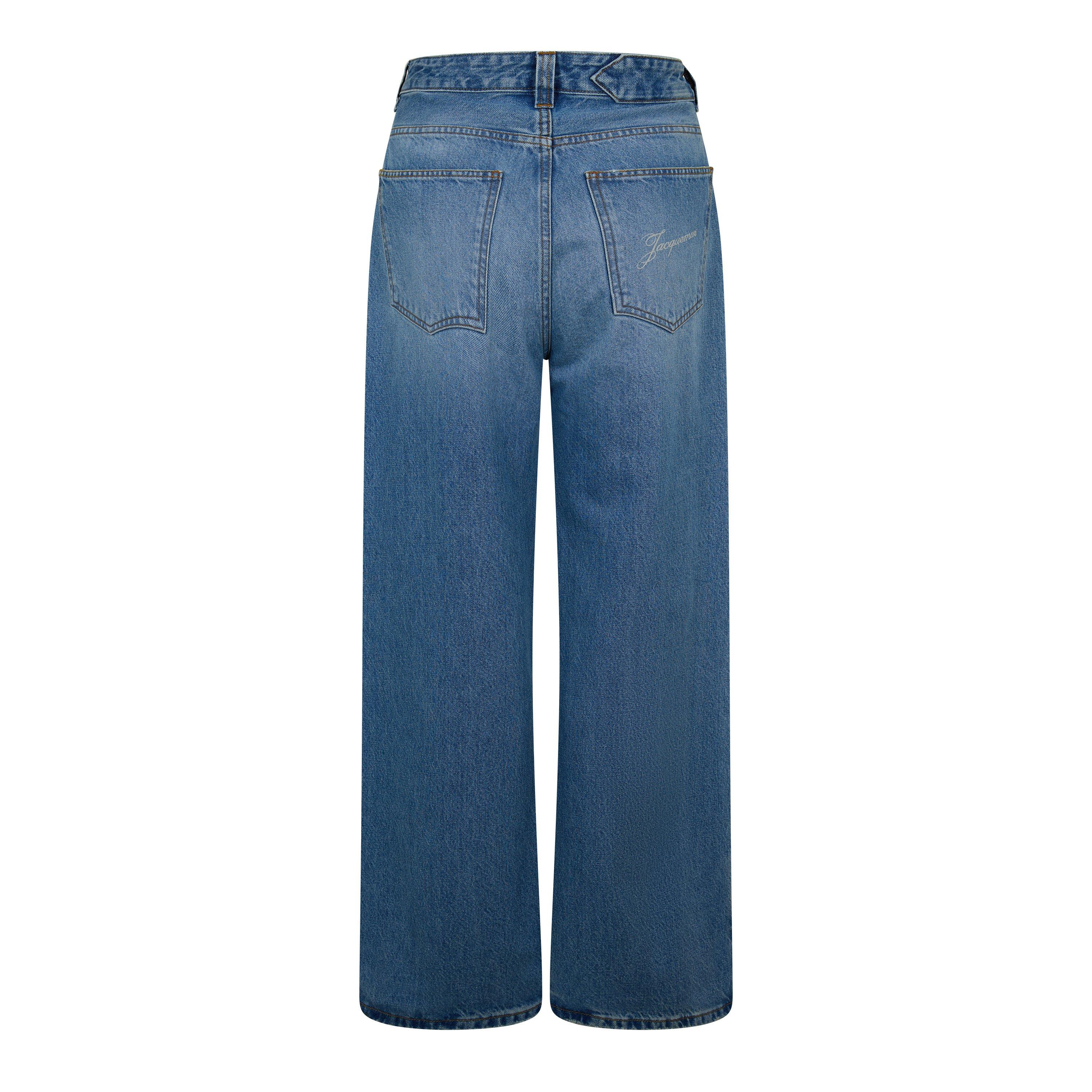Jacquard Straight Leg Jeans