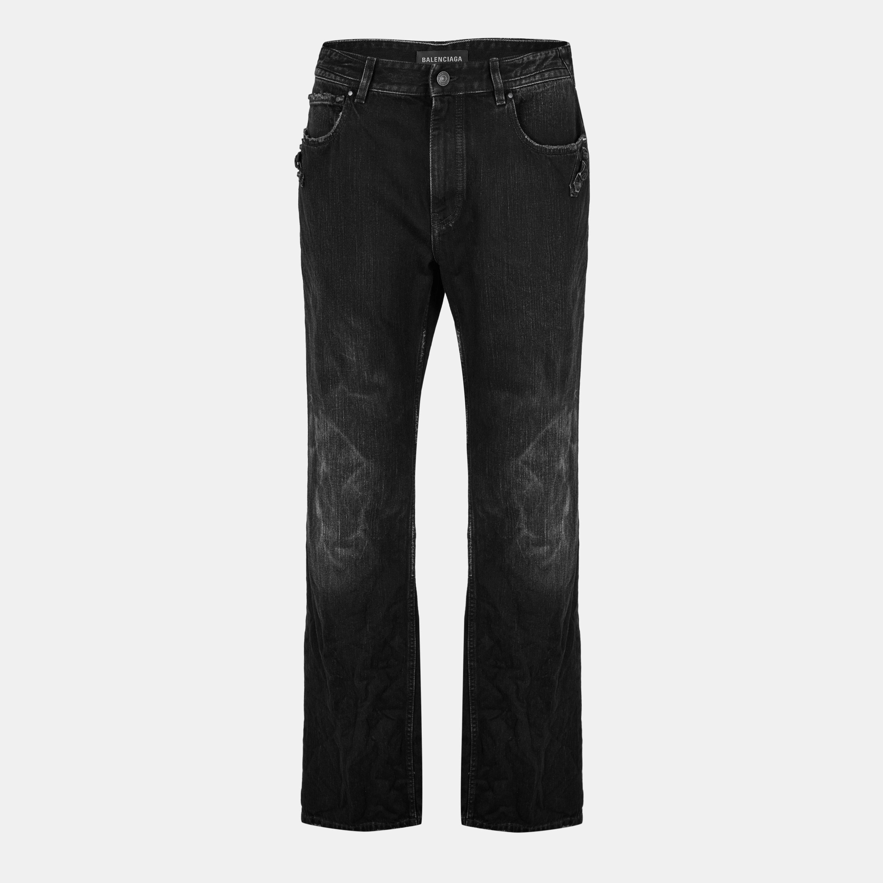 Mid-Rise Straight Leg Jeans