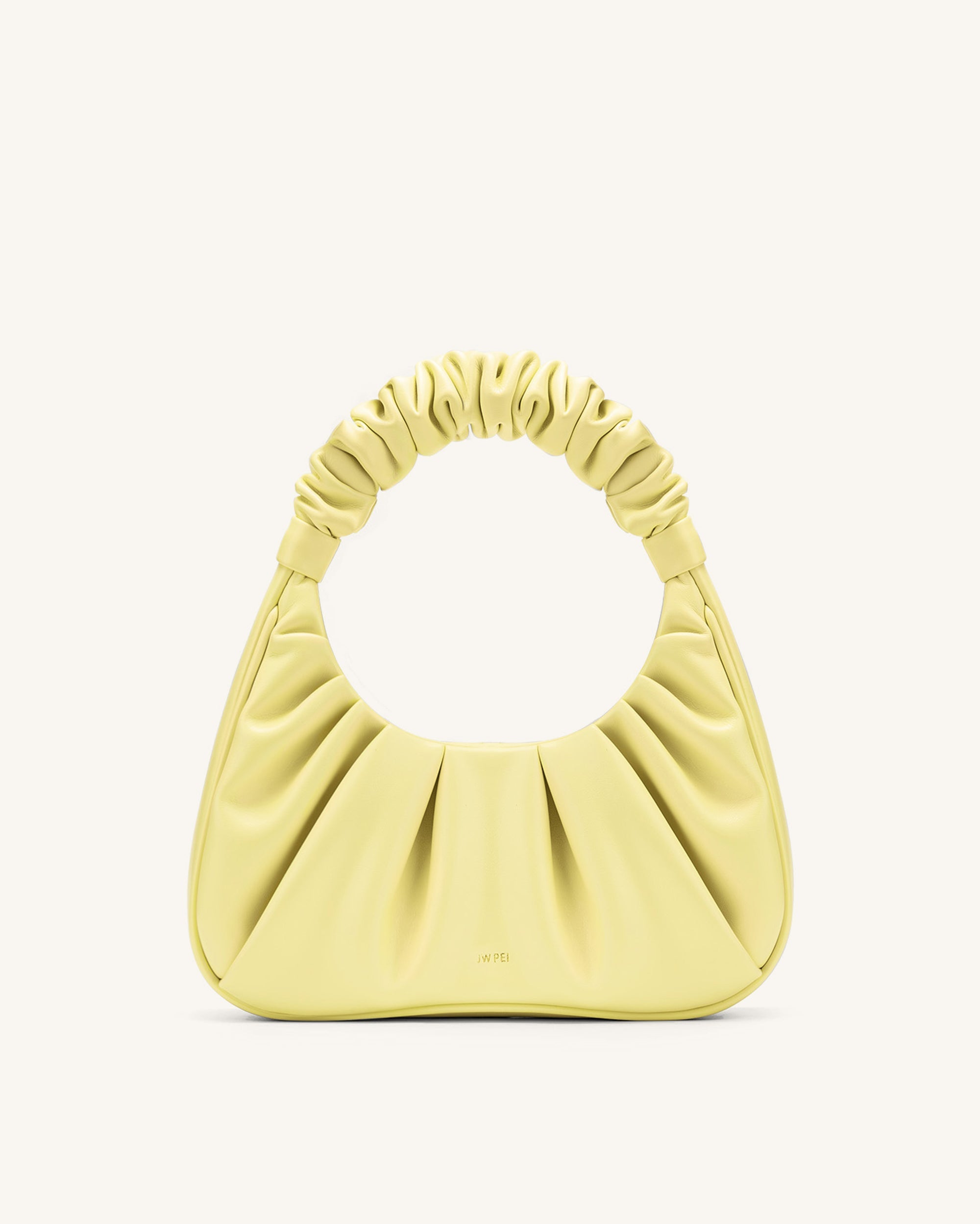 Gabbi Ruched Hobo Handbag - Ivory
