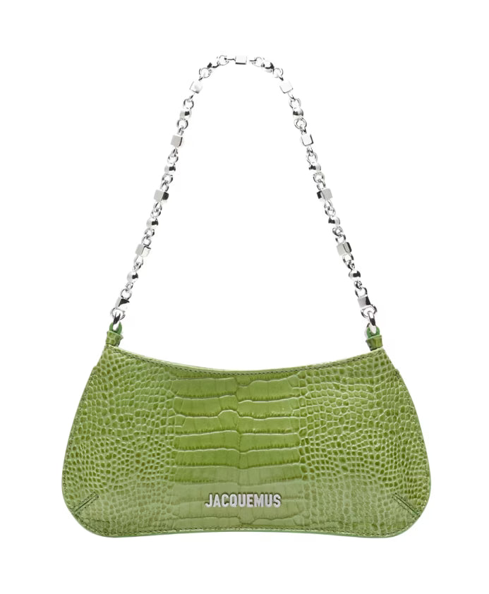 Green Shoulder Bag in Calf Leather