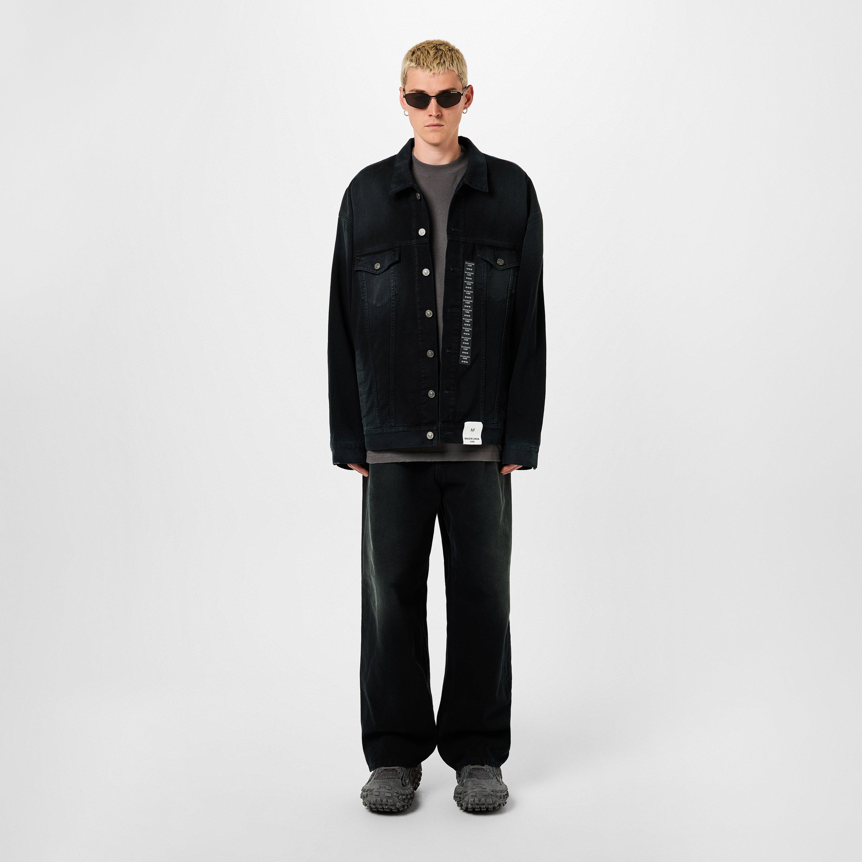 Denim Size Sticker Baggy Trousers