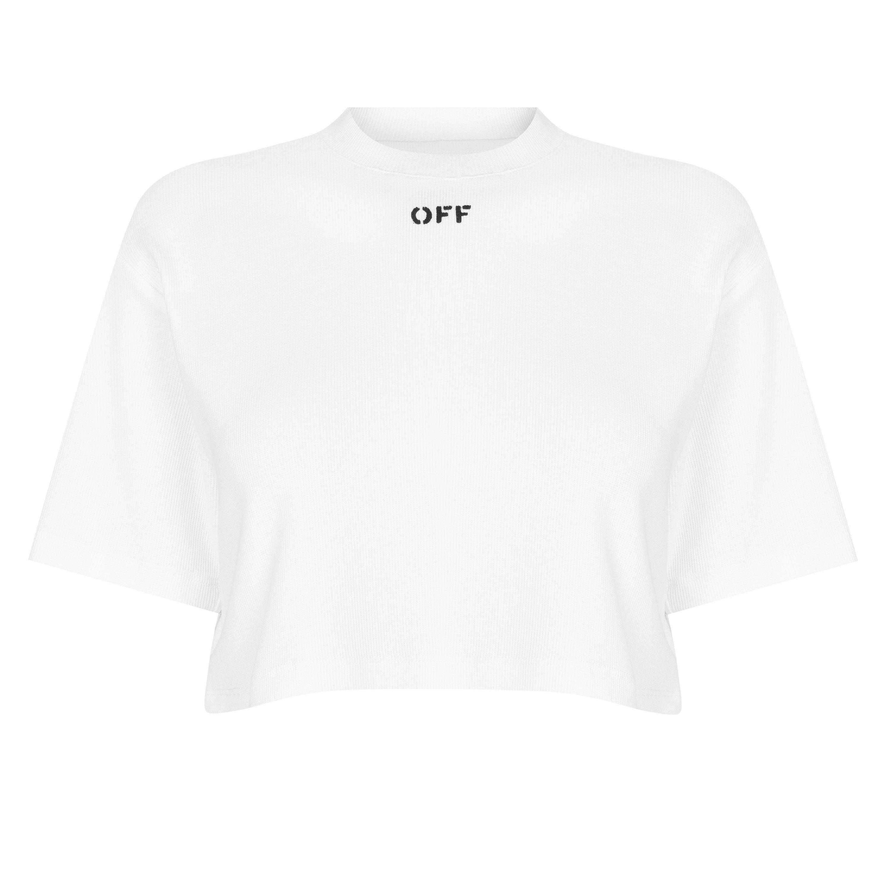 - Stamp Rib Cotton Short Sleeve Slim Fit Cropped Crop Top