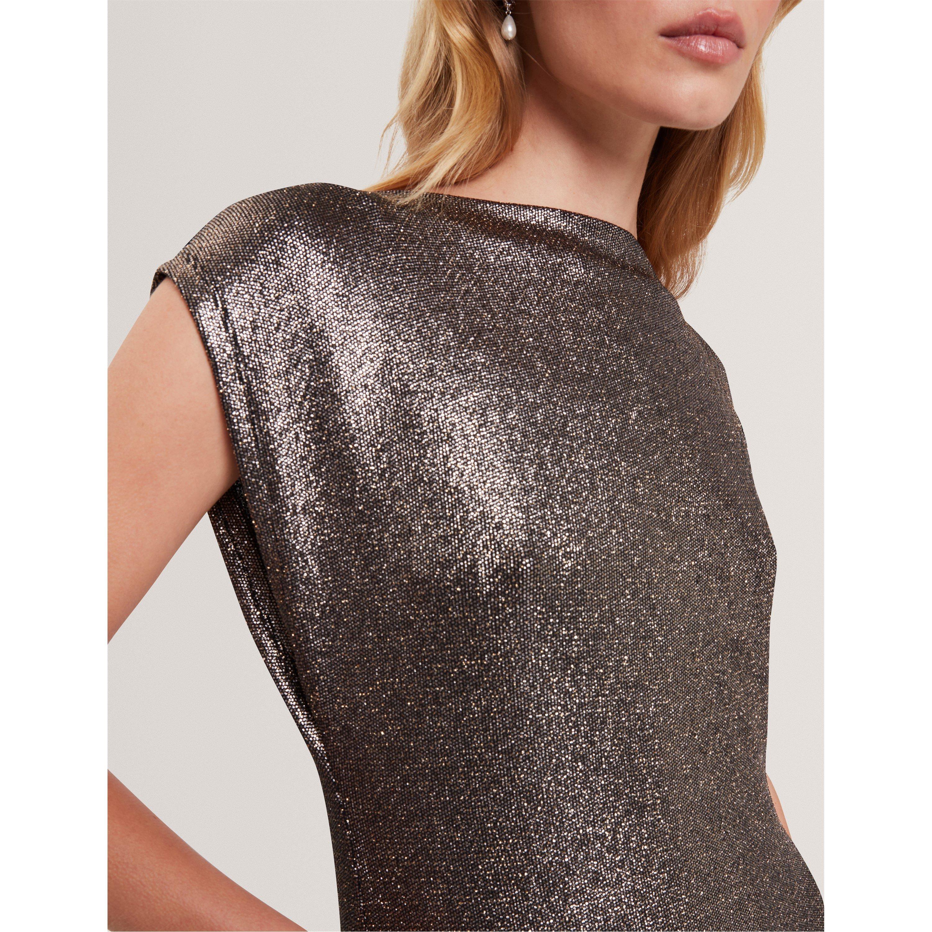 Metallic Bodycon Dress
