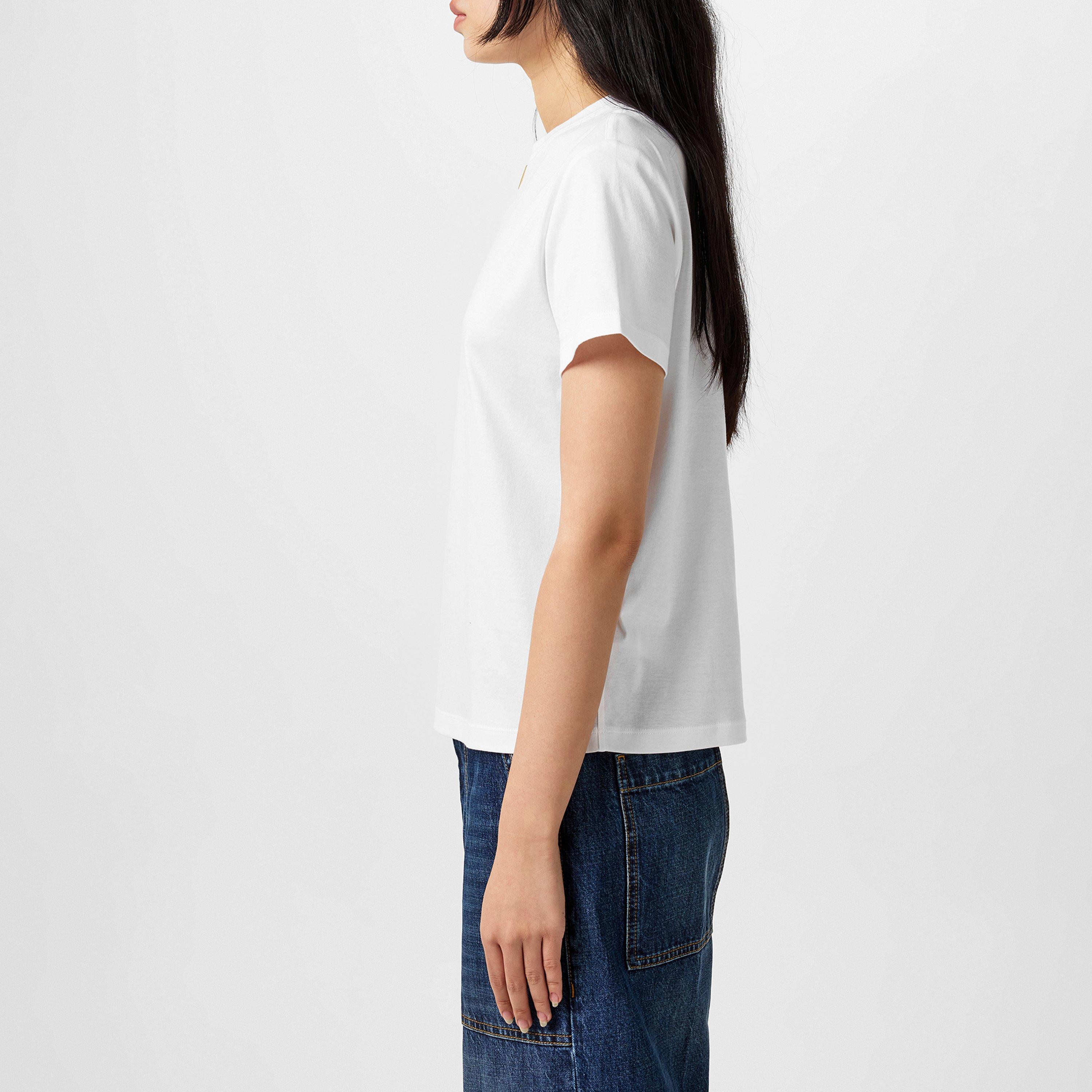 V-Detail Cotton T-Shirt