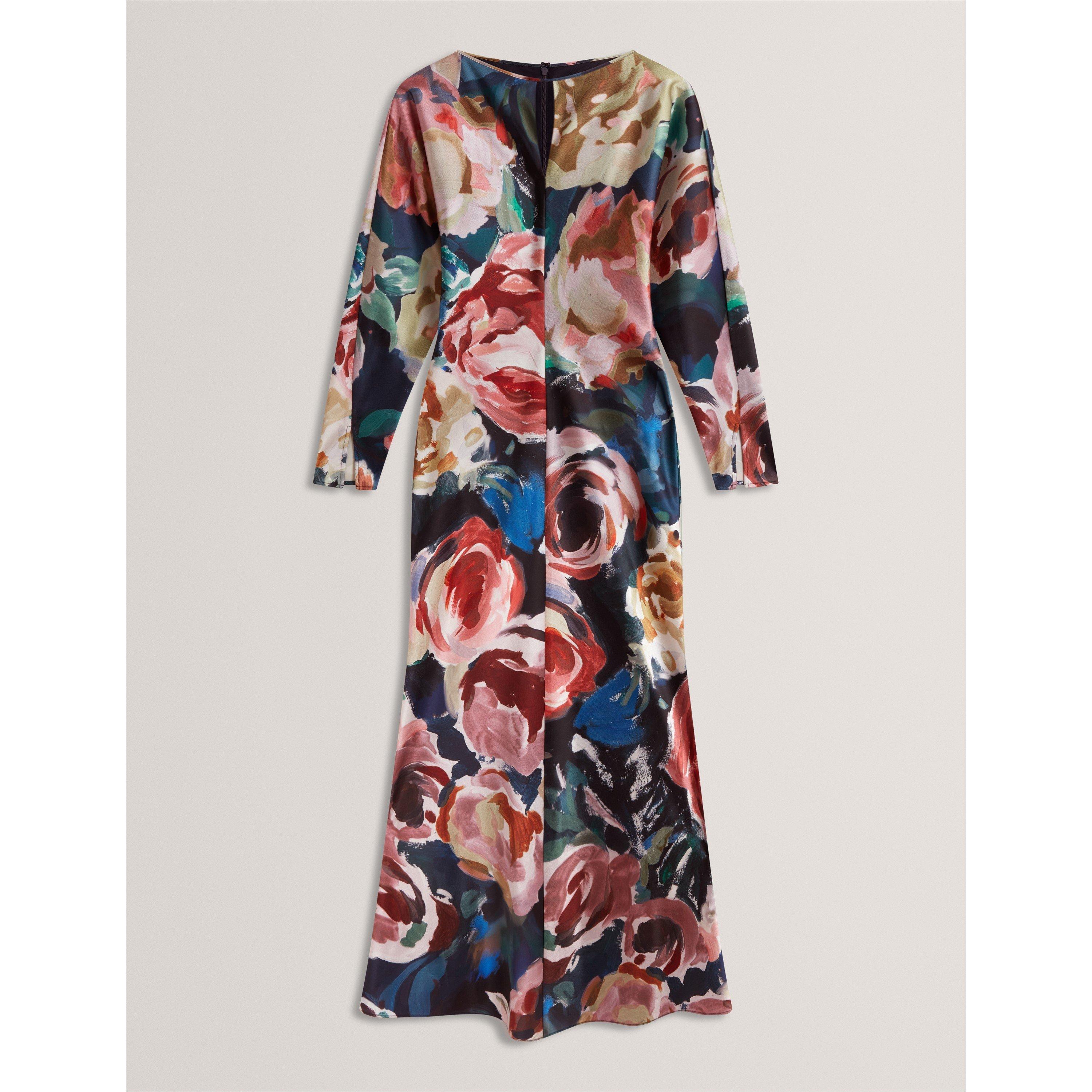 Long-Sleeve Midi Tea Dress