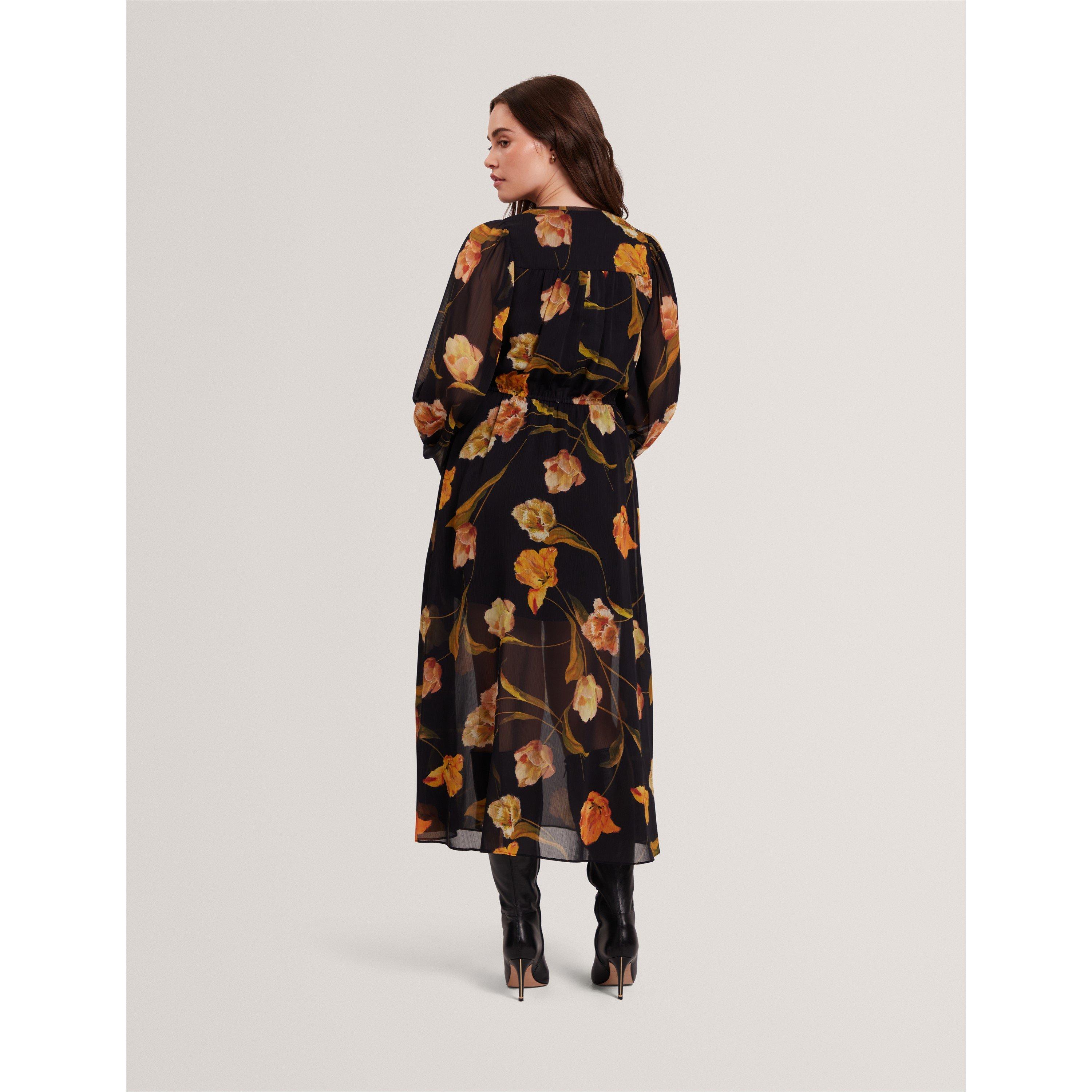 Plain Midi Tea Dress