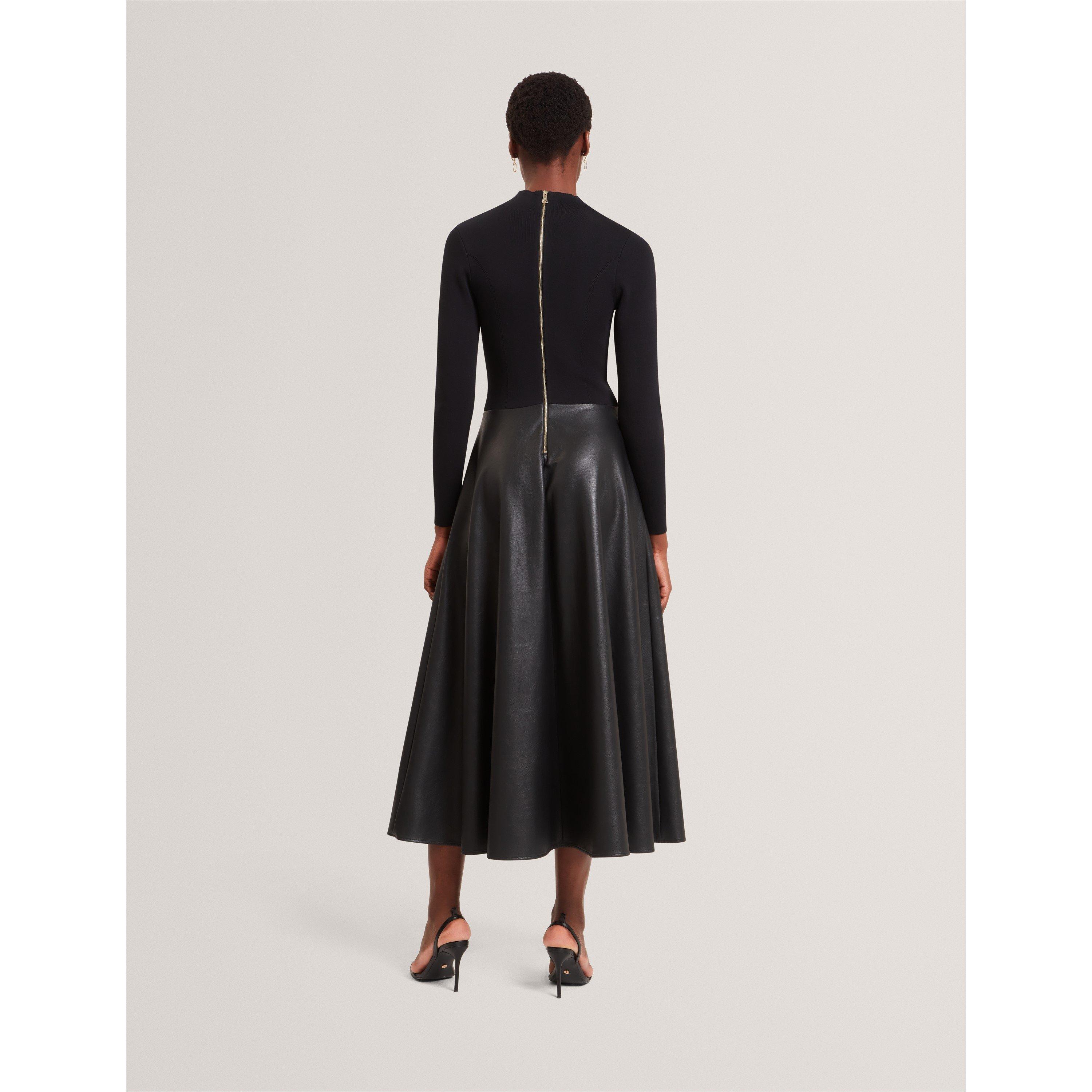 Faux Midi A-Line Dress