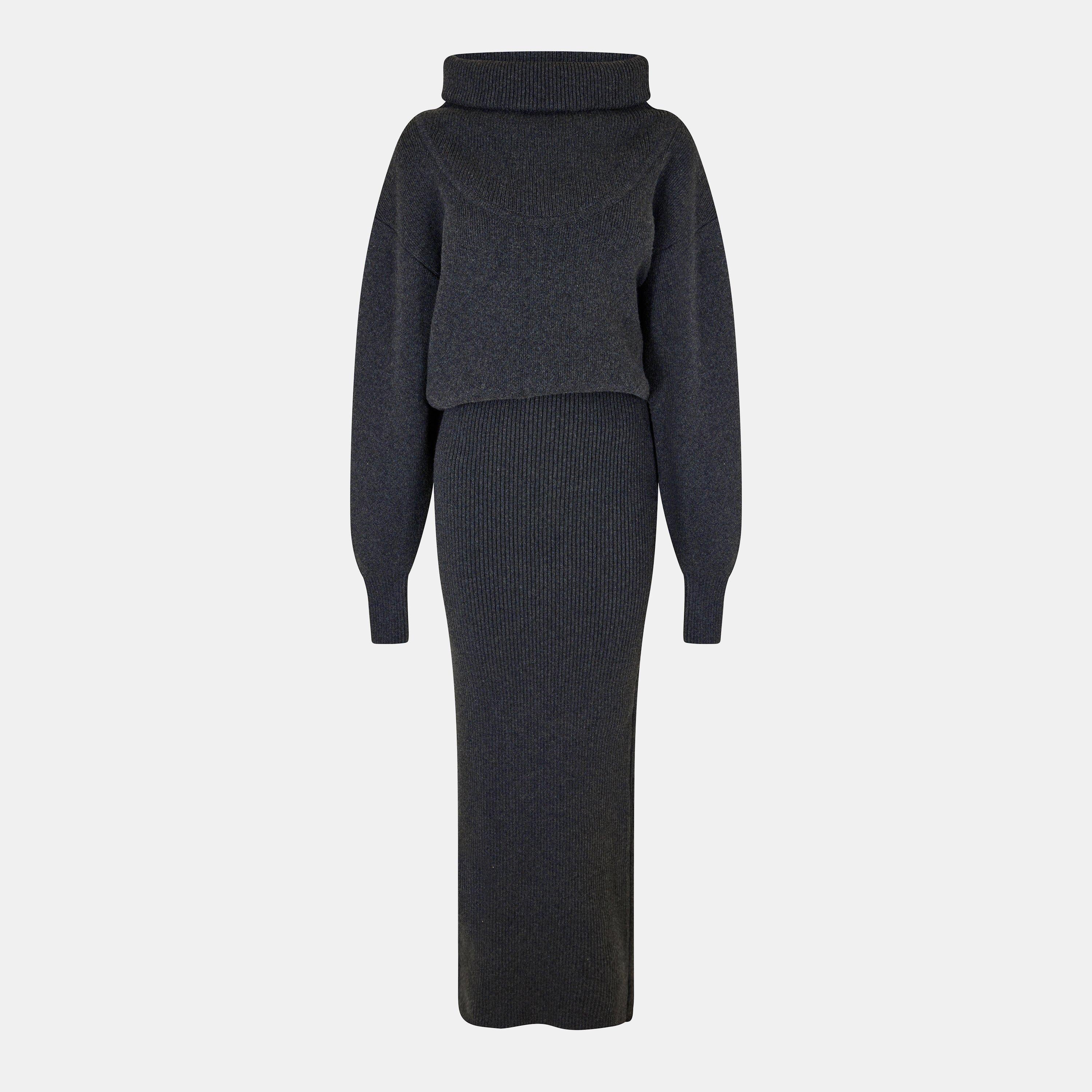 Jacquard Knitted Maxi Jumper Dress