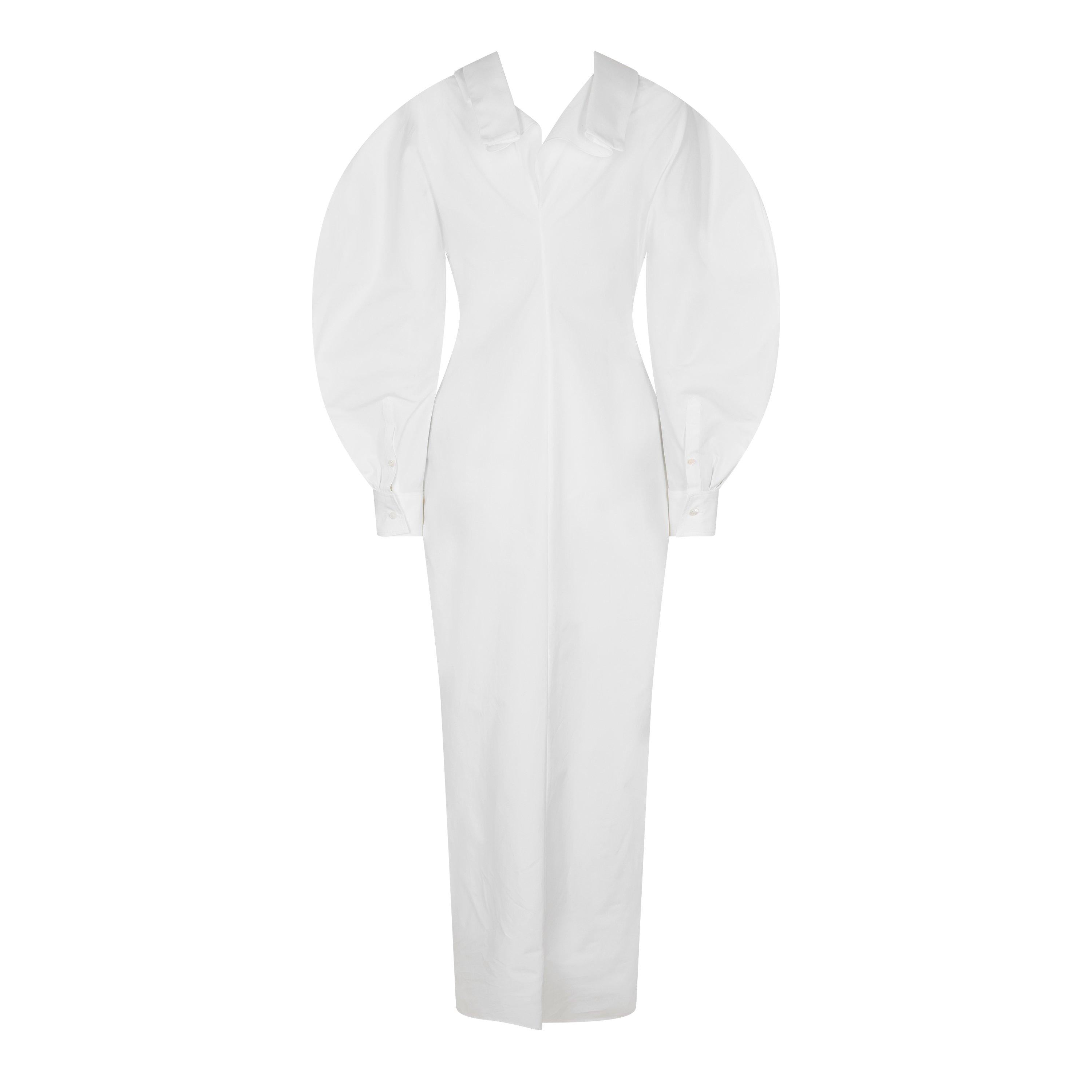 Slashed Poplin Dress