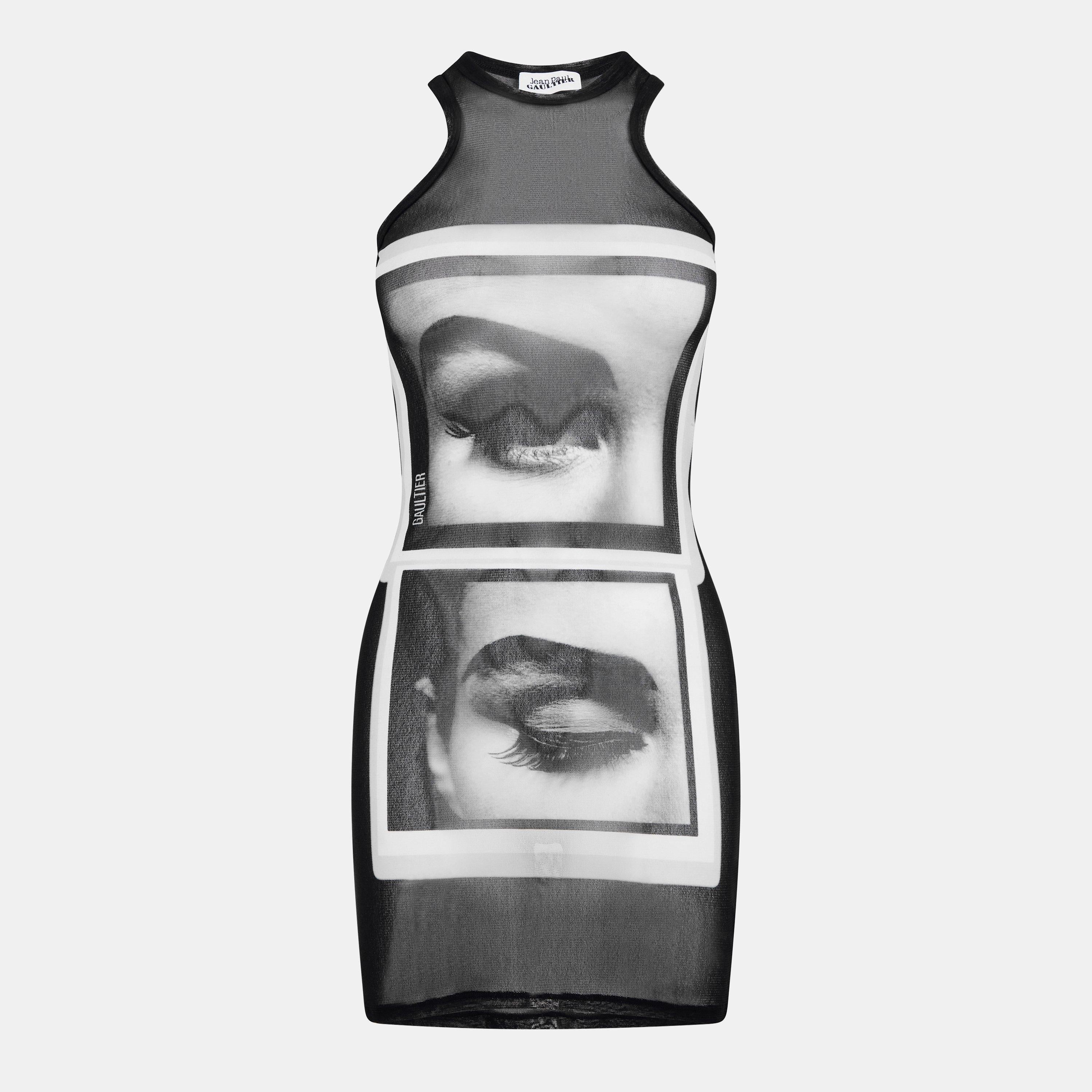 Eyes Lips Mini Dress