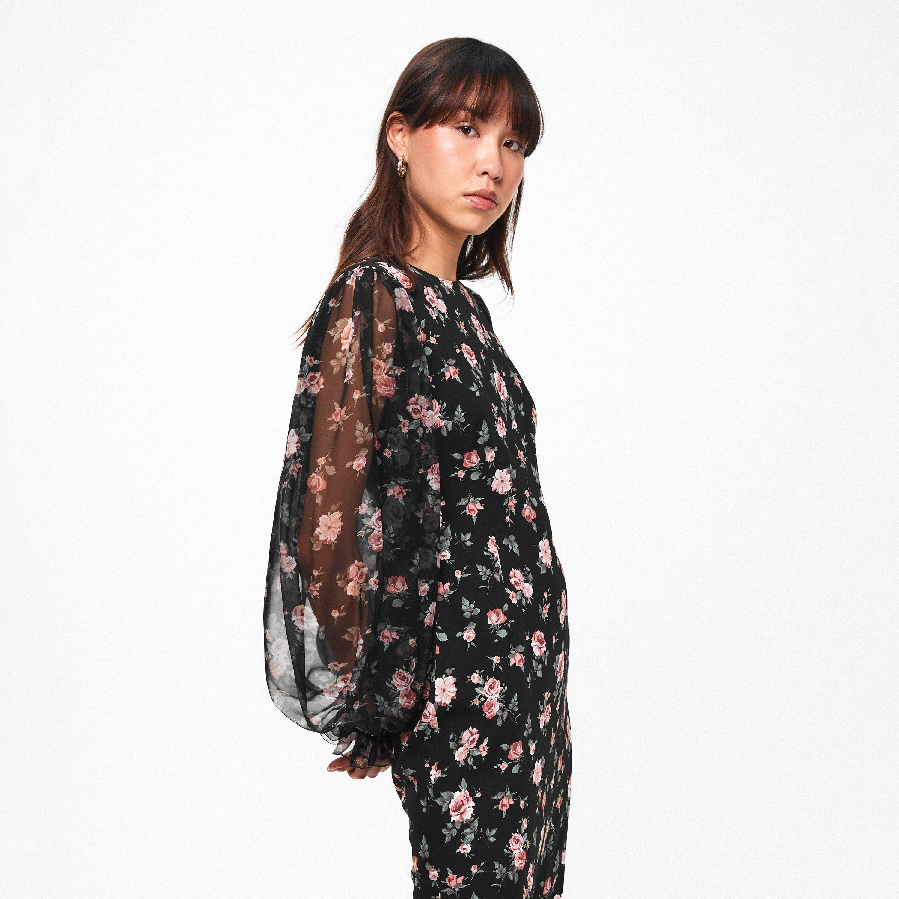 Puff Sleeve Long Maxi Dress