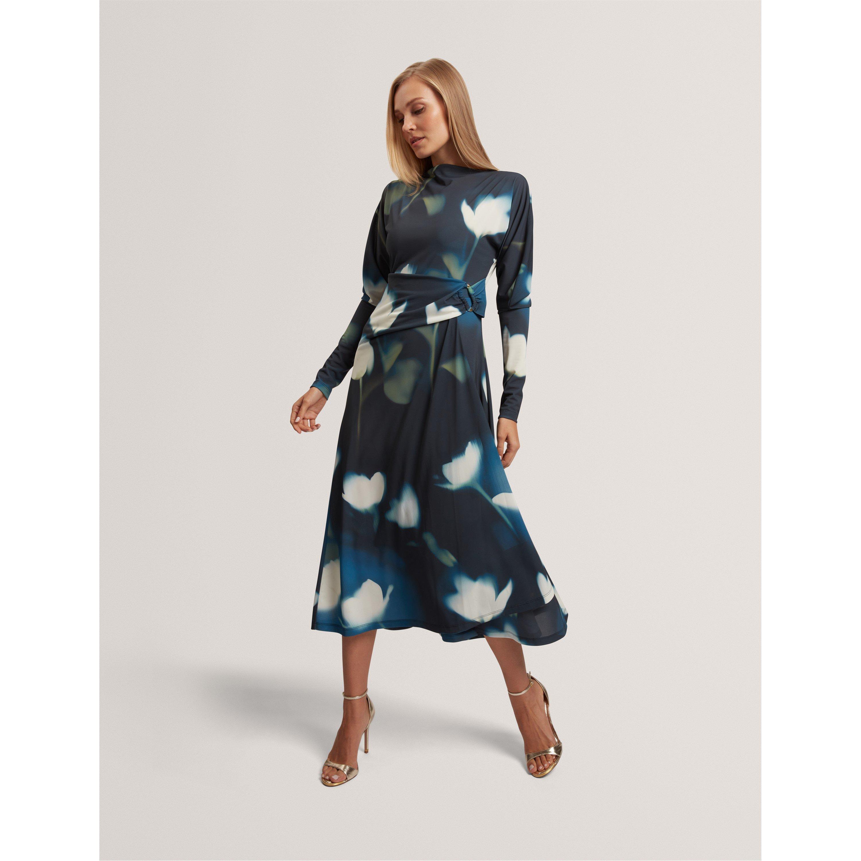 Print Wrap Dress