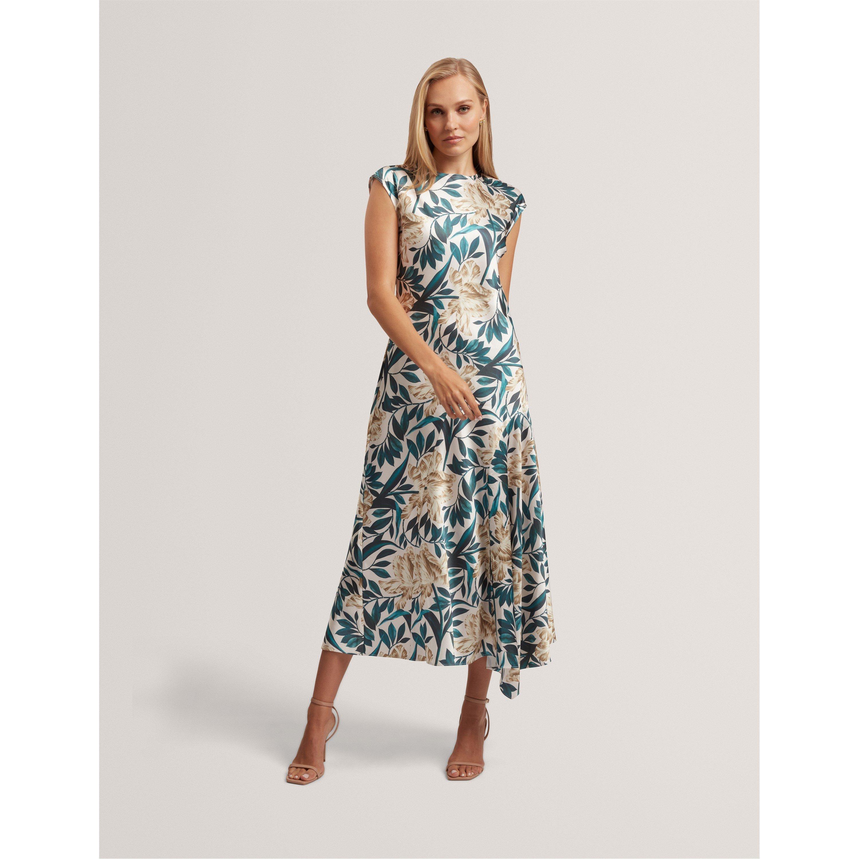 Print Sleeveless Tea Dress